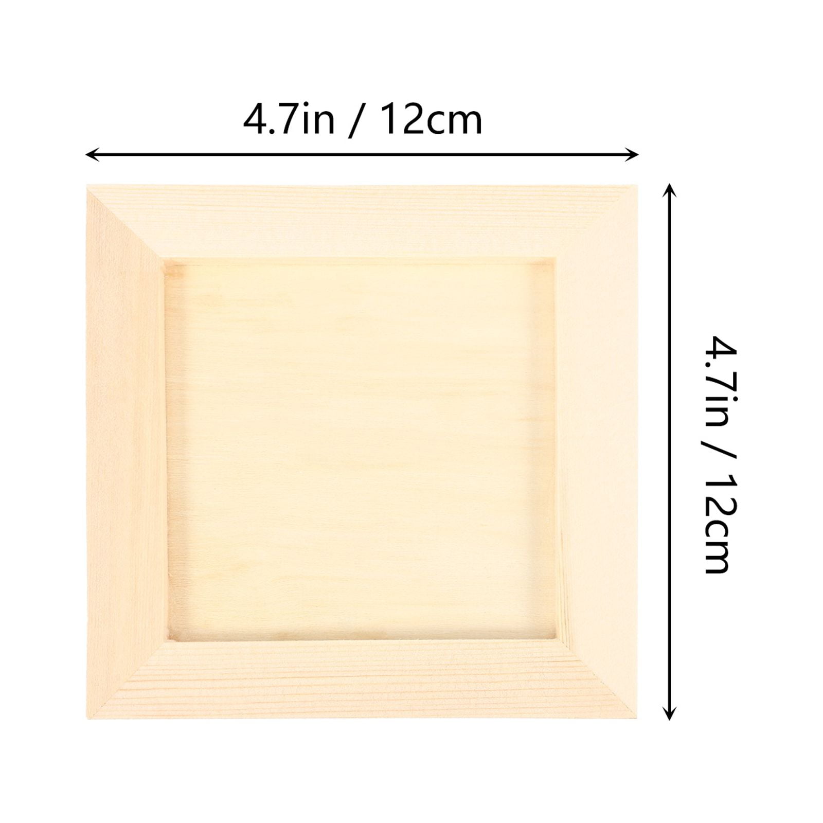 HOOWIFFY Plain Wooden Picture Frames for Crafting Khaki Plastic 6Pcs for Family Gift - Image 2