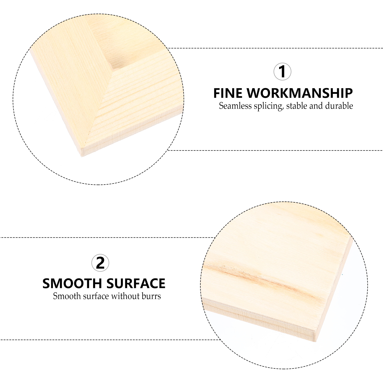 HOOWIFFY Plain Wooden Picture Frames for Crafting Khaki Plastic 6Pcs for Family Gift - Image 5