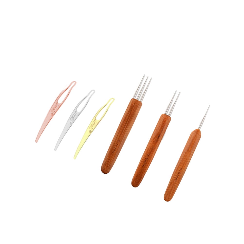 Tool Dreadlock Wooden Crochet Hooks Set with Hairpin Supplies, Assorted - Image 6