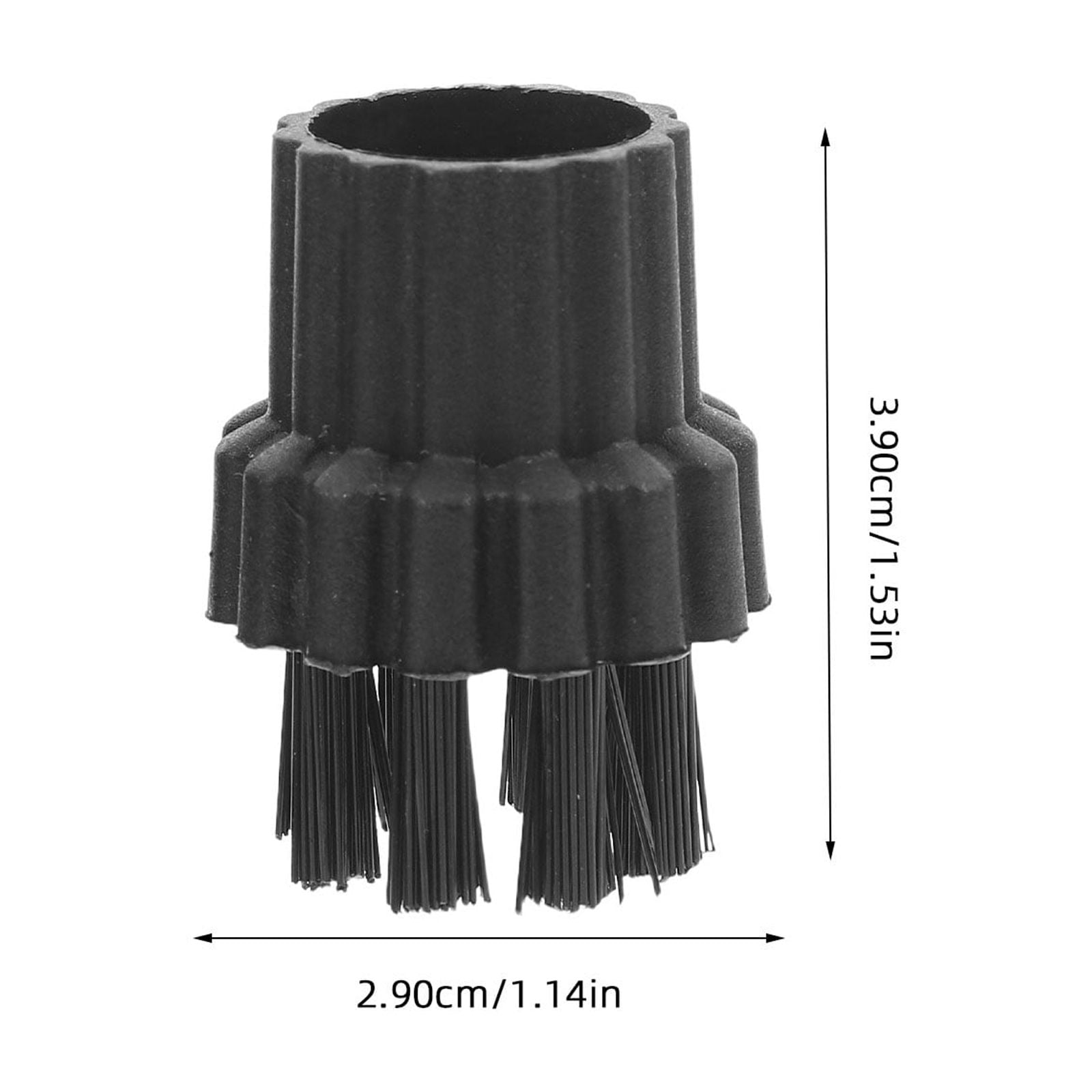 HOOWIFFY 12Pcs Steamer Brush Attachments for Steam Cleaner Mop with Black Nylon Bristles for Effective Cleaning - Image 2