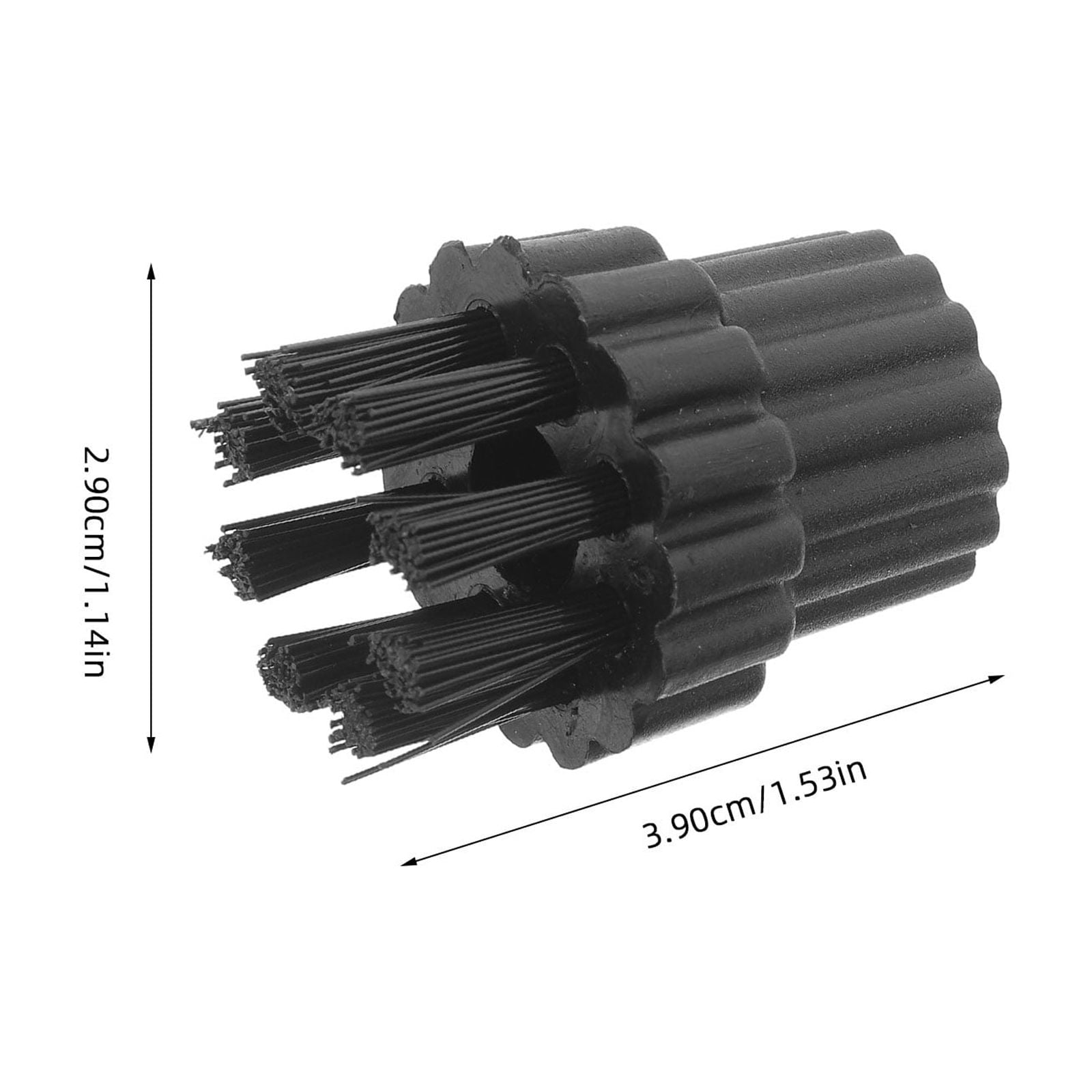HOOWIFFY 12Pcs Steamer Brush Attachments for Steam Cleaner Mop with Black Nylon Bristles for Effective Cleaning - Image 5
