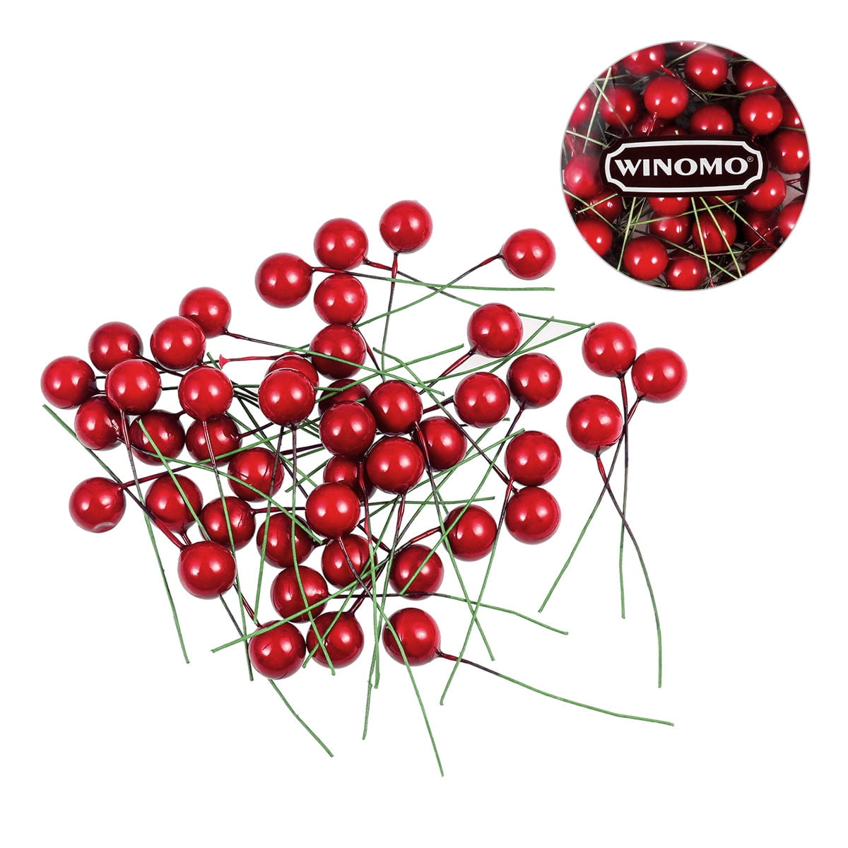 HOOWIFFY 100 Pcs Christmas Artificial Red Berries for Holiday Home Decoration, Realistic Faux Berry Garland Accents - Image 3