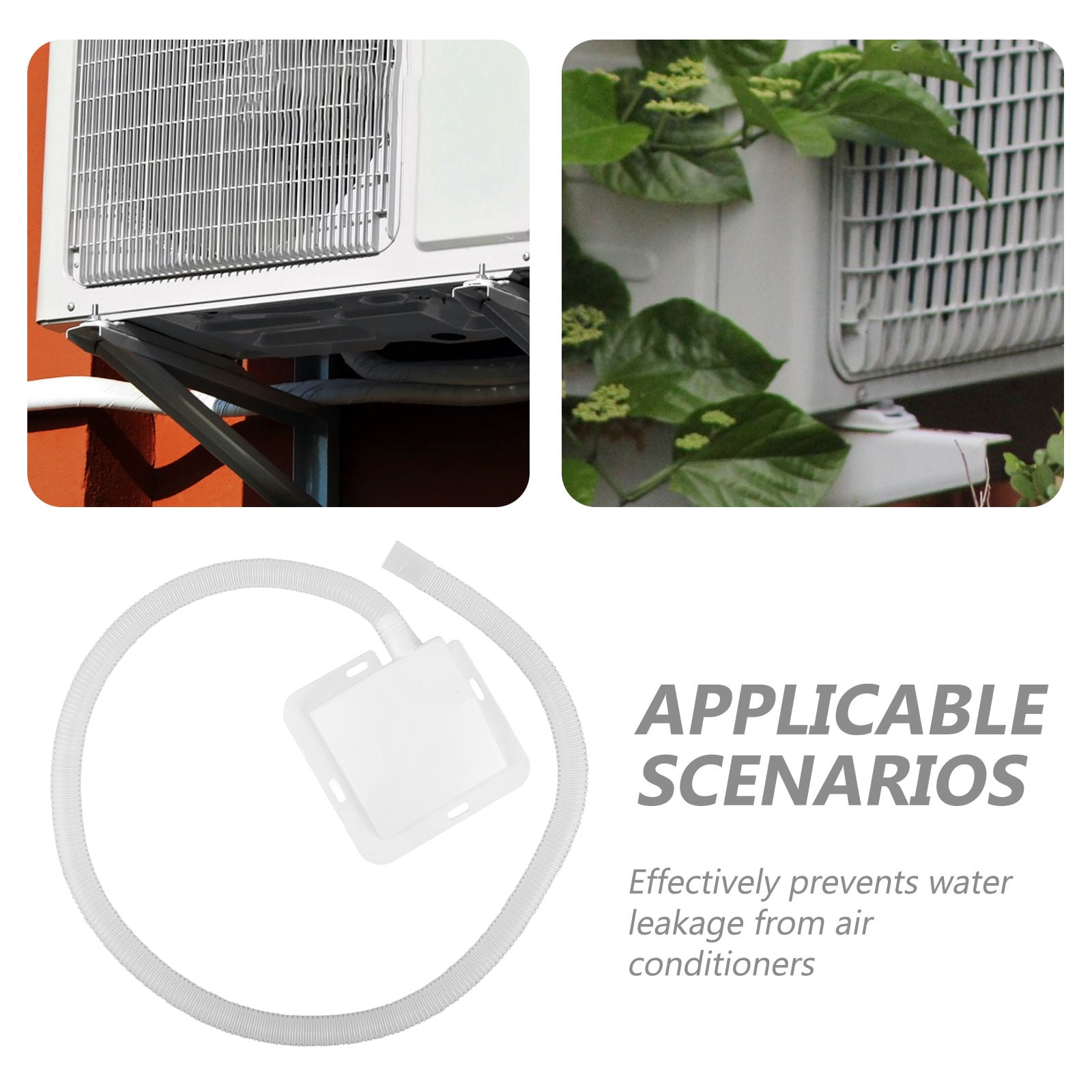 HOOWIFFY Air Conditioner Drip Pan Set with Plastic Drain Tray and Hose, Efficient Water Catcher for AC Units - Image 7