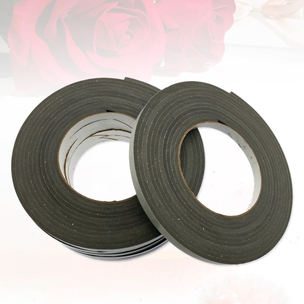 HOOWIFFY Strong Double-Sided Removable Adhesive Tape Black Plastic for Home Use and Projects - Image 1