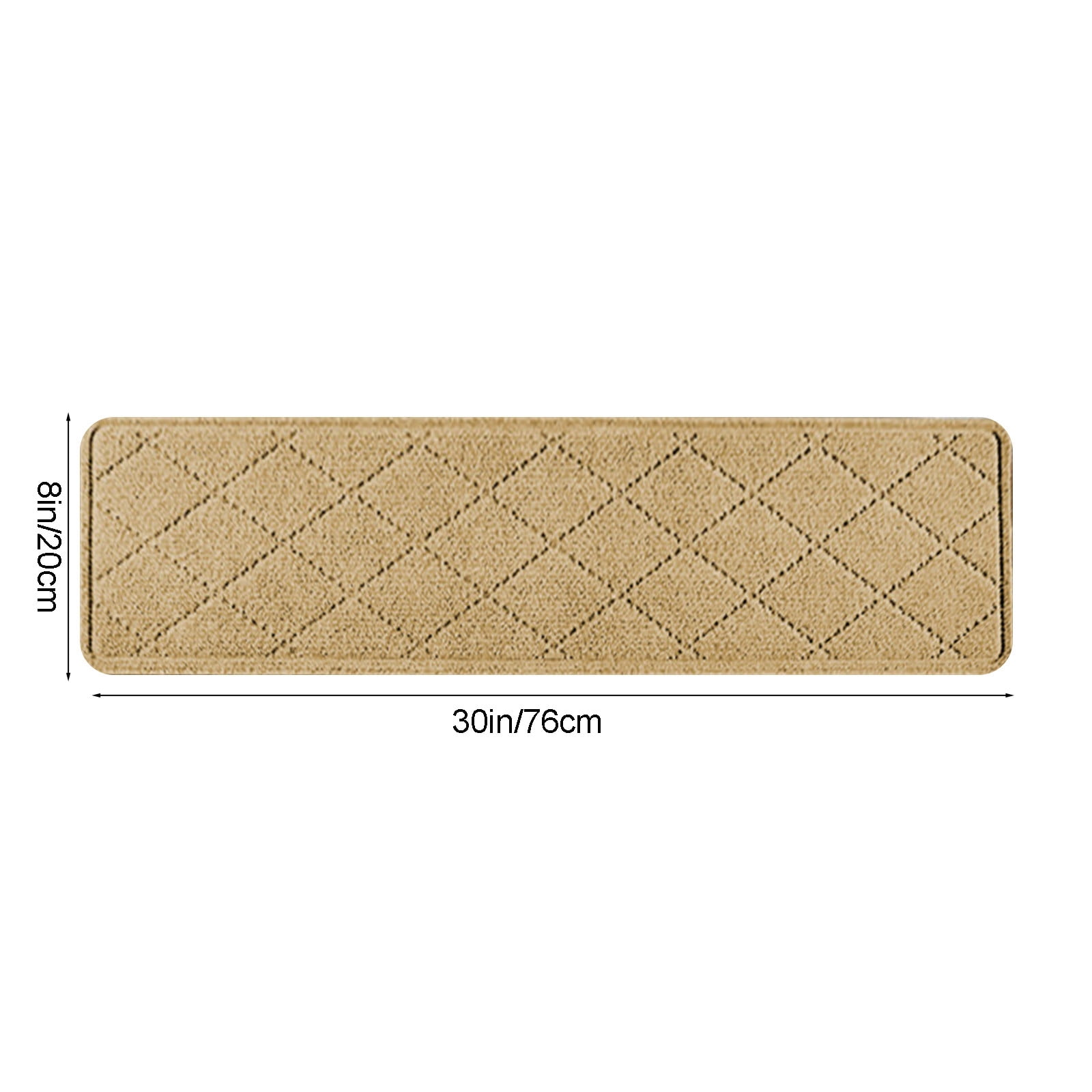 Chmadoxn 4-Piece Non-Slip Stair Treads, Self-Adhesive Striped Carpet Mats, Absorbent & Quiet Step Pads, Can Be Cut to Fit, Washable for Indoor Staircase Safety\u200b\u200b Beige - Image 3