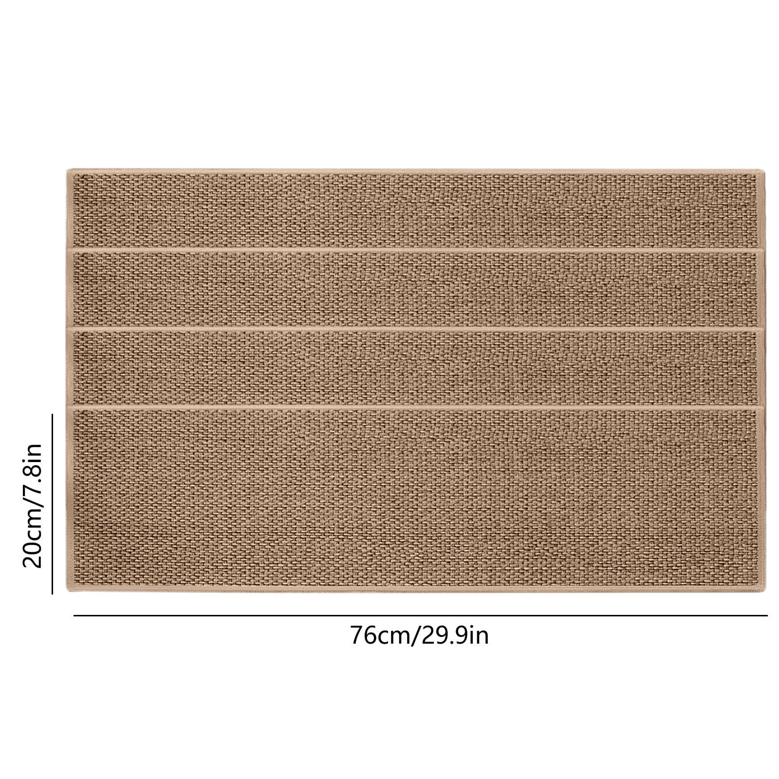 Chmadoxn 4-Piece Non-Slip Stair Treads, Self-Adhesive Striped Carpet Mats, Absorbent & Quiet Step Pads, Can Be Cut to Fit, Washable for Indoor Staircase Safety\u200b\u200b Brown - Image 3