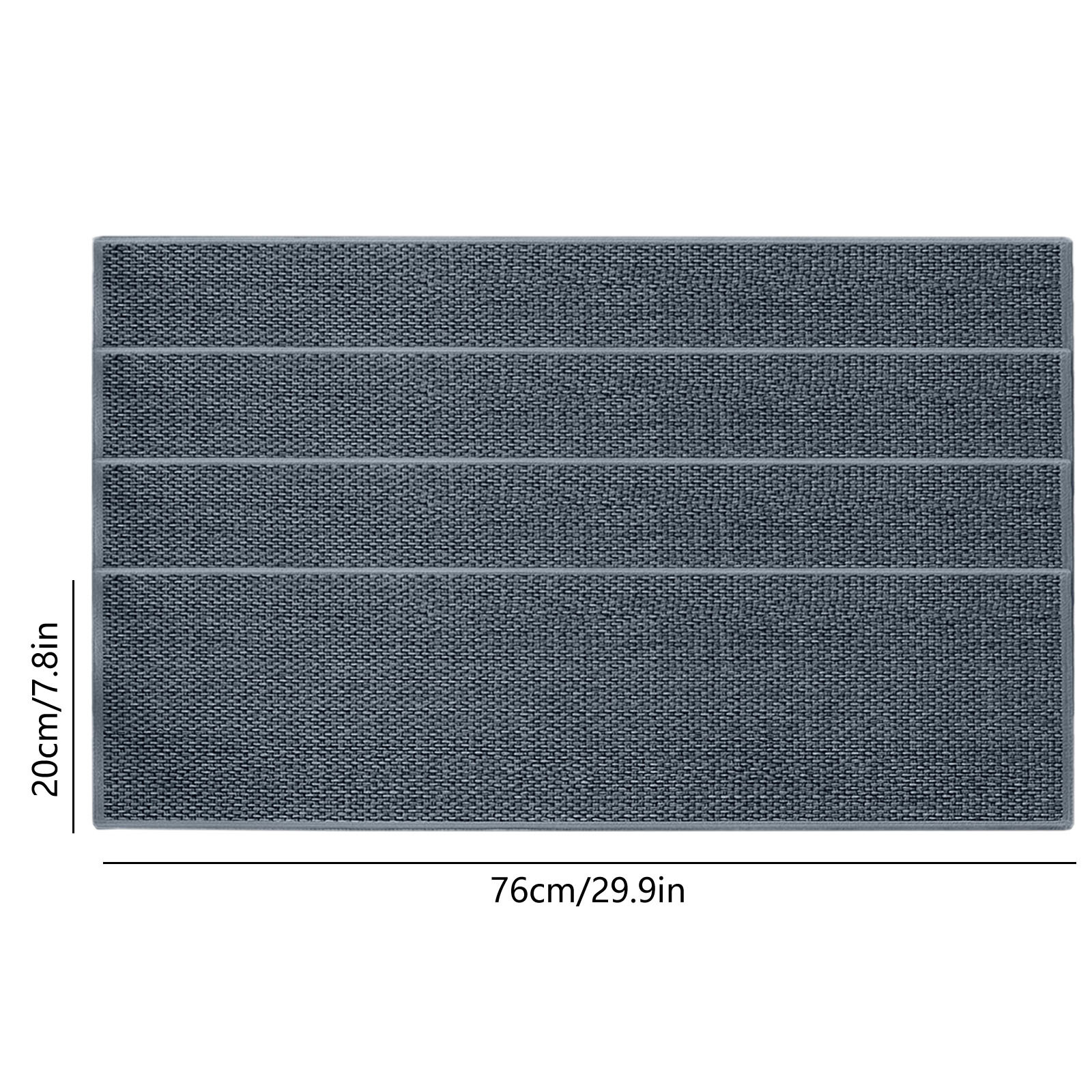 Chmadoxn 4-Piece Non-Slip Stair Treads, Self-Adhesive Striped Carpet Mats, Absorbent & Quiet Step Pads, Can Be Cut to Fit, Washable for Indoor Staircase Safety\u200b\u200b Gray 1 - Image 3