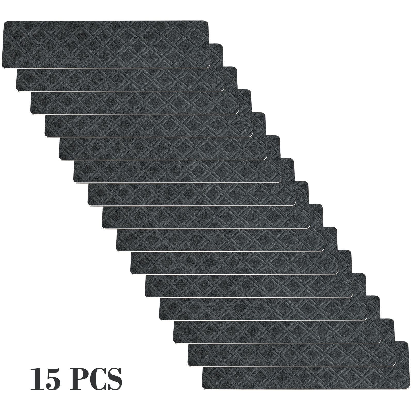 Chmadoxn 4-Piece Non-Slip Stair Treads, Self-Adhesive Striped Carpet Mats, Absorbent & Quiet Step Pads, Can Be Cut to Fit, Washable for Indoor Staircase Safety\u200b\u200b Gray 3 - Image 2