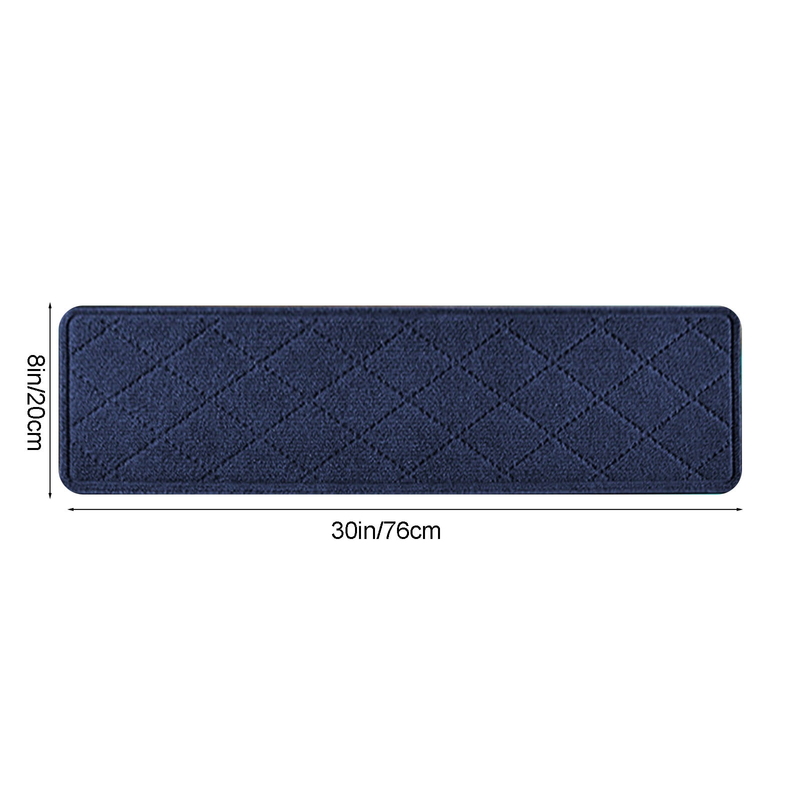 Chmadoxn 4-Piece Non-Slip Stair Treads, Self-Adhesive Striped Carpet Mats, Absorbent & Quiet Step Pads, Can Be Cut to Fit, Washable for Indoor Staircase Safety\u200b\u200b Navy - Image 3