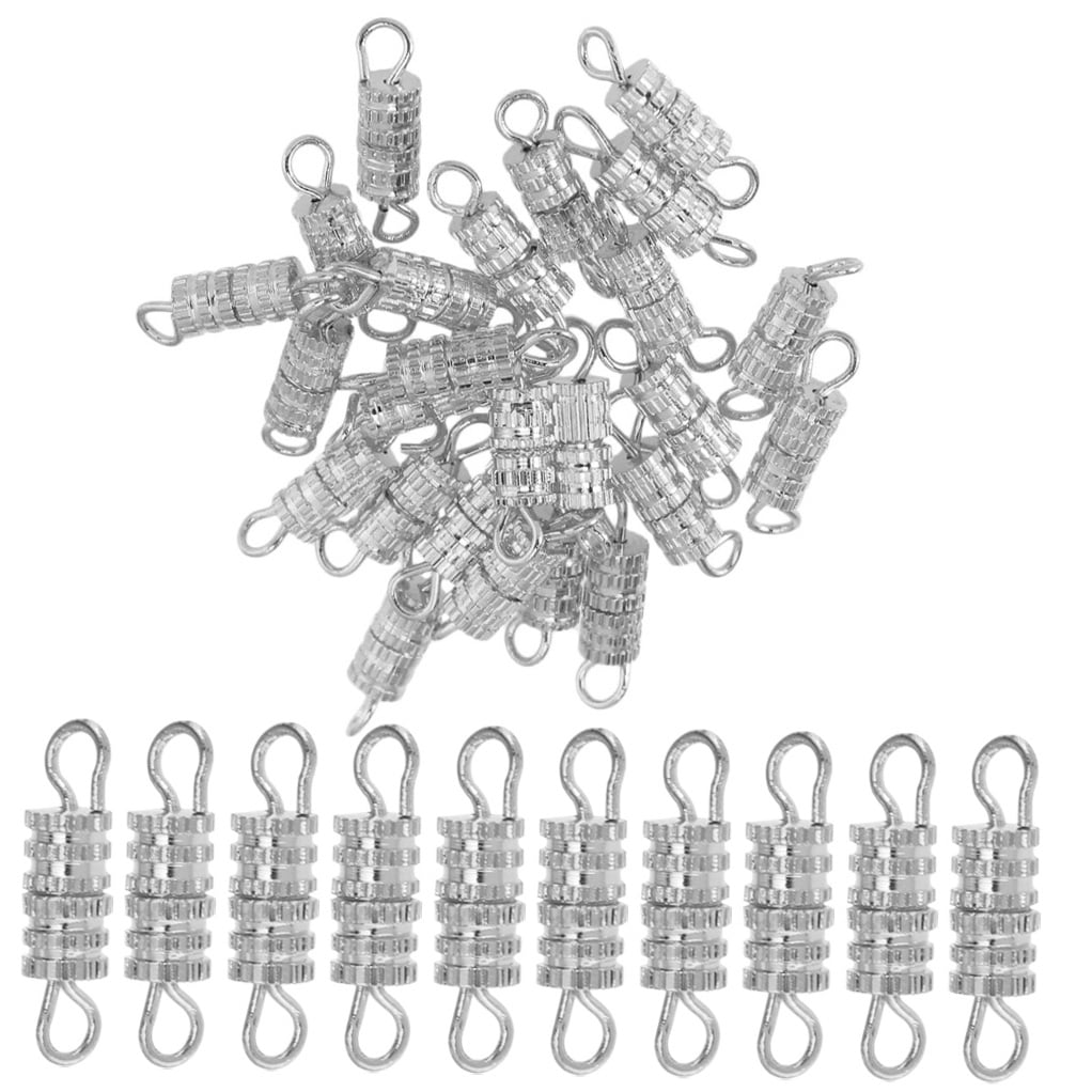 HOOWIFFY 50Pcs Jewelry Connector Clasp with Safety Screw Lock for Bracelets - Image 3
