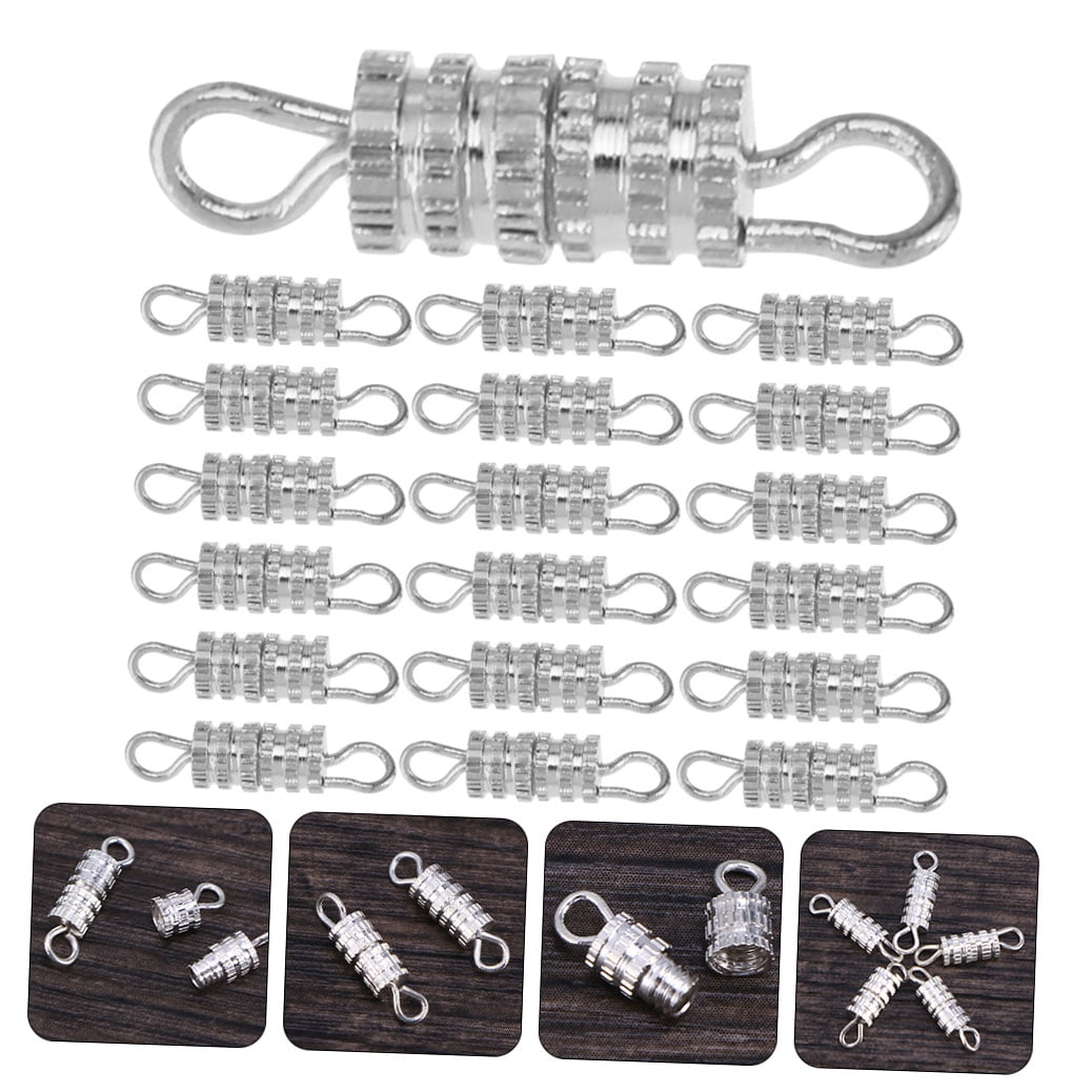 HOOWIFFY 50Pcs Jewelry Connector Clasp with Safety Screw Lock for Bracelets - Image 5