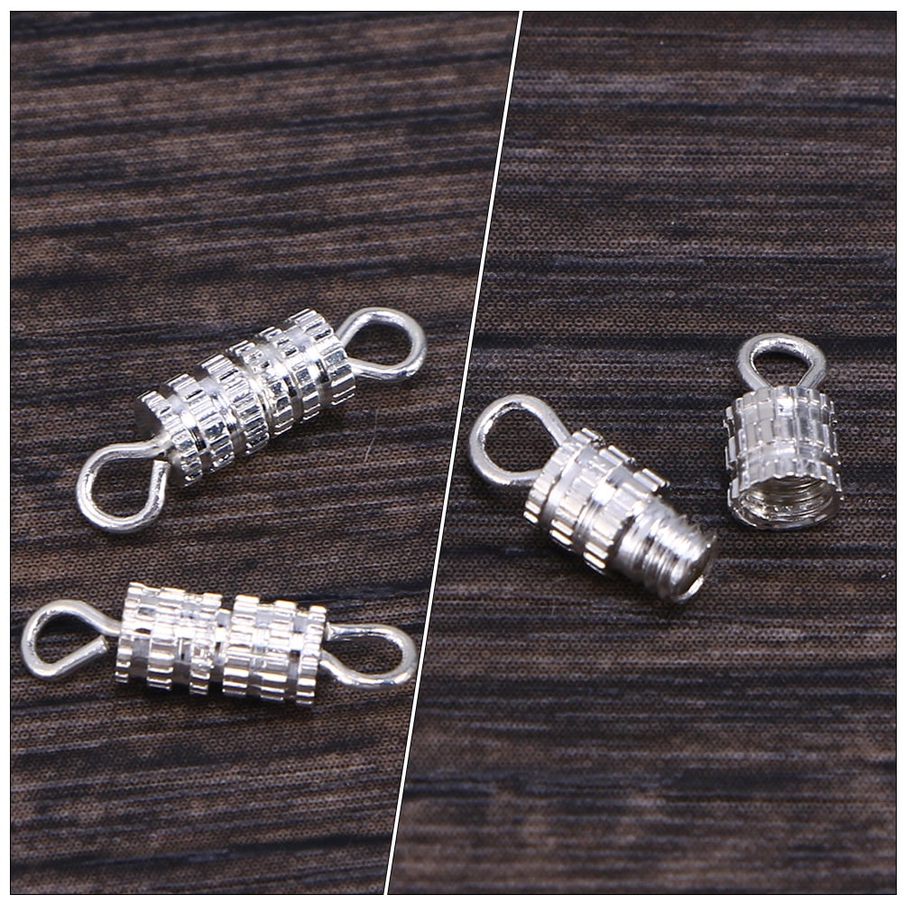 HOOWIFFY 50Pcs Jewelry Connector Clasp with Safety Screw Lock for Bracelets - Image 6