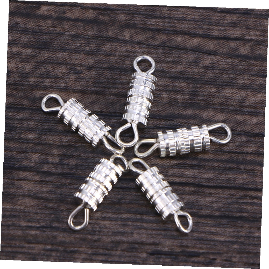 HOOWIFFY 50Pcs Jewelry Connector Clasp with Safety Screw Lock for Bracelets - Image 7