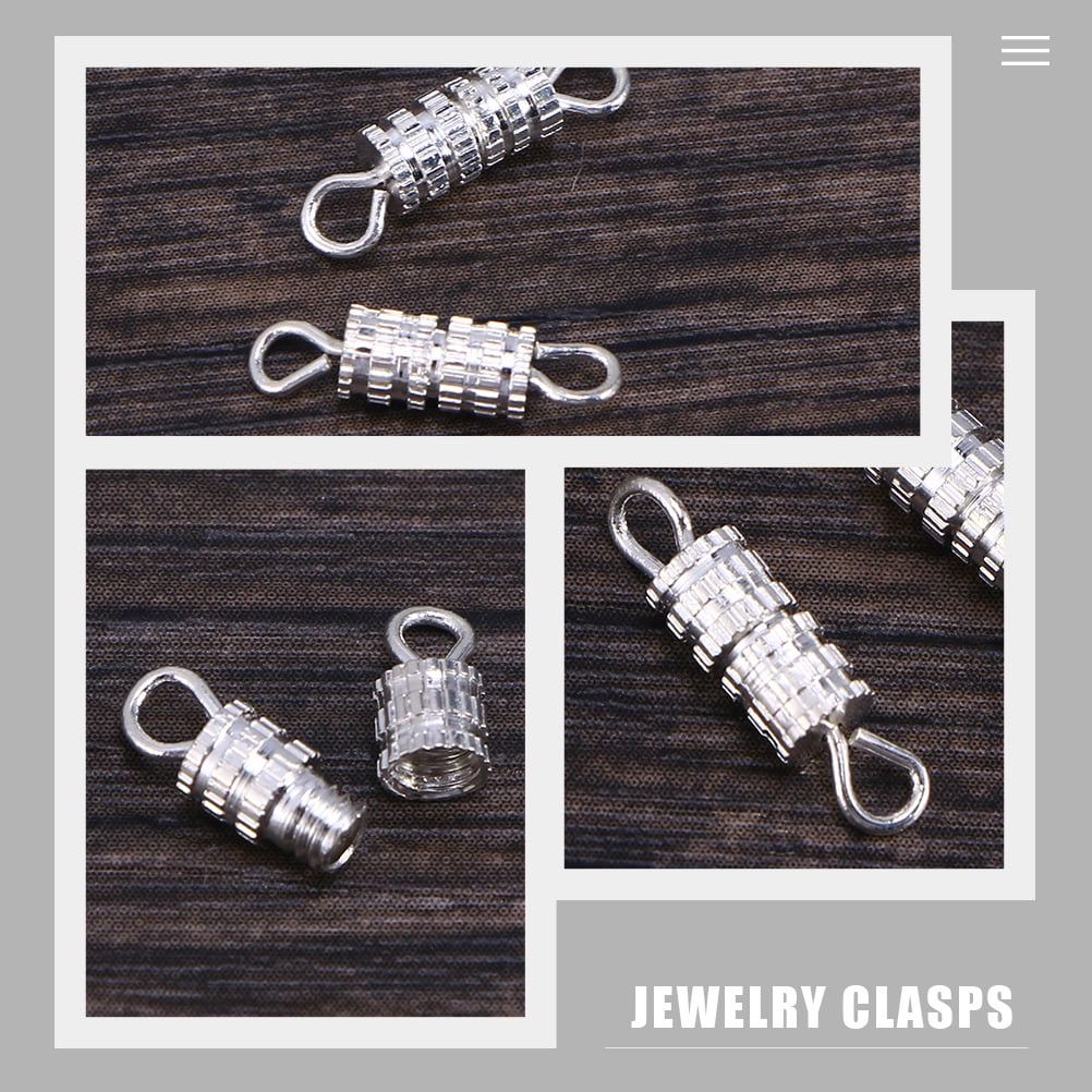 HOOWIFFY 50Pcs Jewelry Connector Clasp with Safety Screw Lock for Bracelets - Image 8