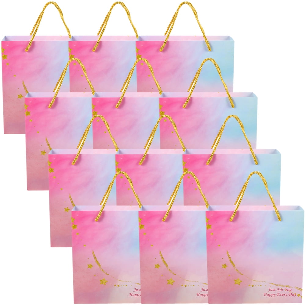 HOOWIFFY Elegant Pink Wedding Goodies Bags for Various Occasions 12Pcs - Image 1