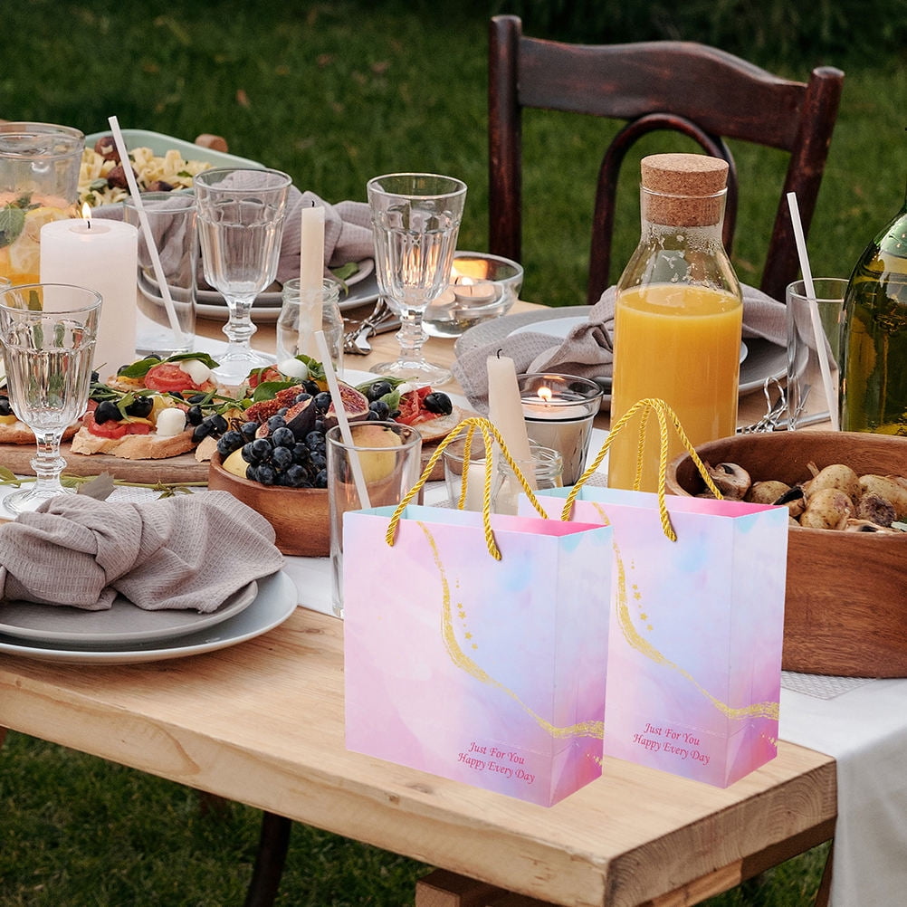 HOOWIFFY Elegant Pink Wedding Goodies Bags for Various Occasions 12Pcs - Image 3