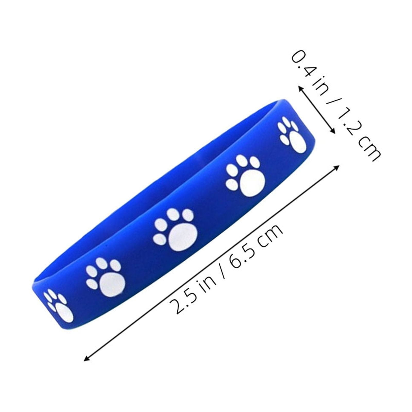 HOOWIFFY 32Pcs Cute Dog Paw Print Silicone Bracelets Soft Comfortable Wristbands - Image 2