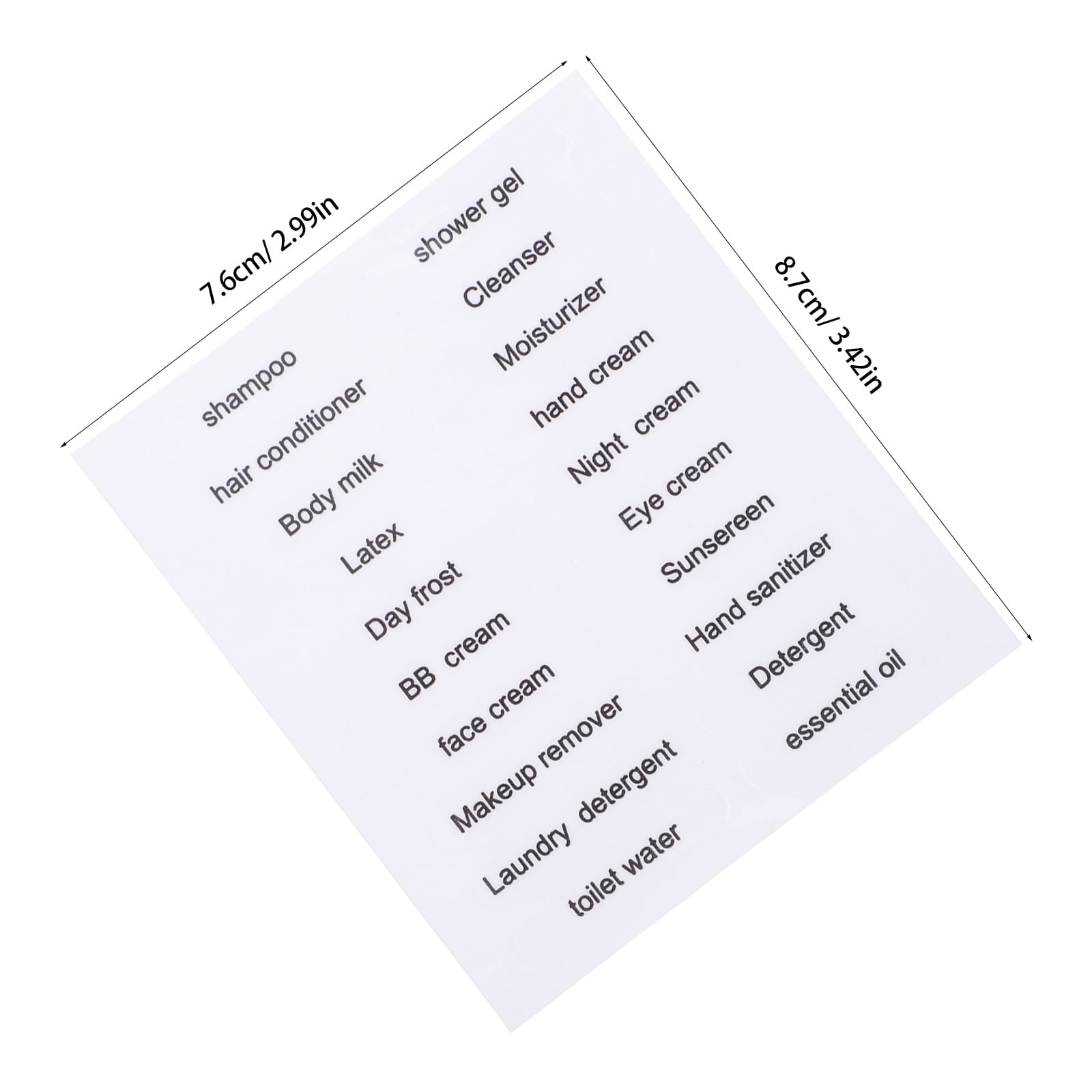 HOOWIFFY Black PVC Travel Toiletry Labels for Home and Travel Organization, 30 Pieces Stickers - Image 2