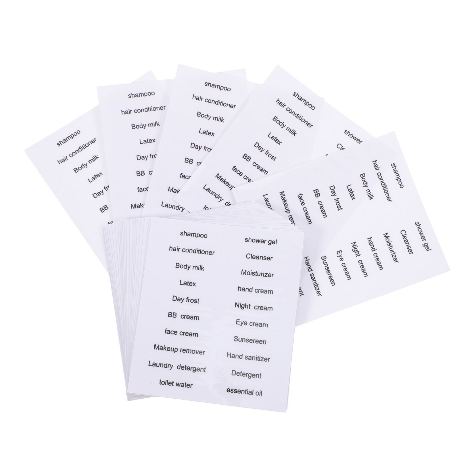 HOOWIFFY Black PVC Travel Toiletry Labels for Home and Travel Organization, 30 Pieces Stickers - Image 6