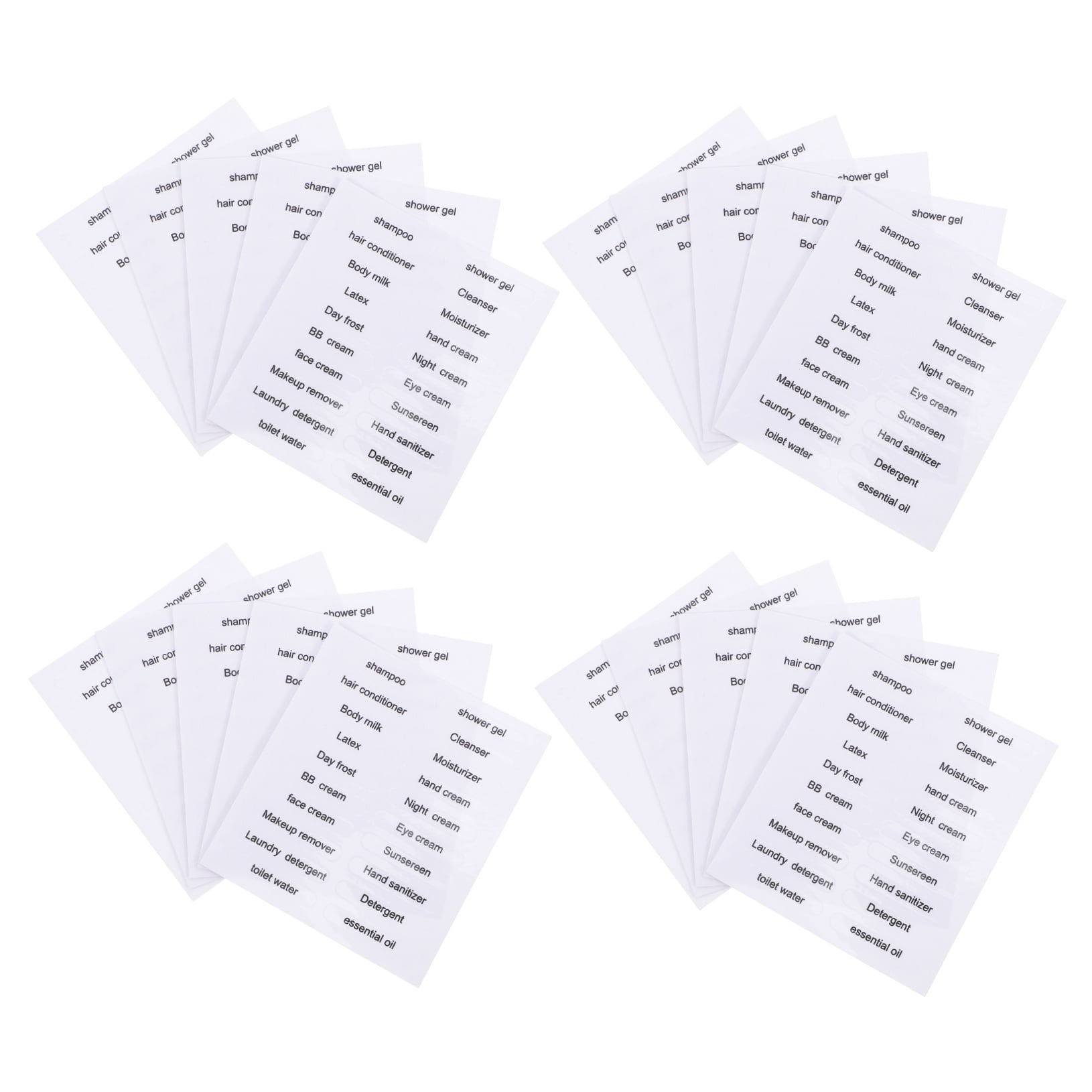 HOOWIFFY Black PVC Travel Toiletry Labels for Home and Travel Organization, 30 Pieces Stickers - Image 7