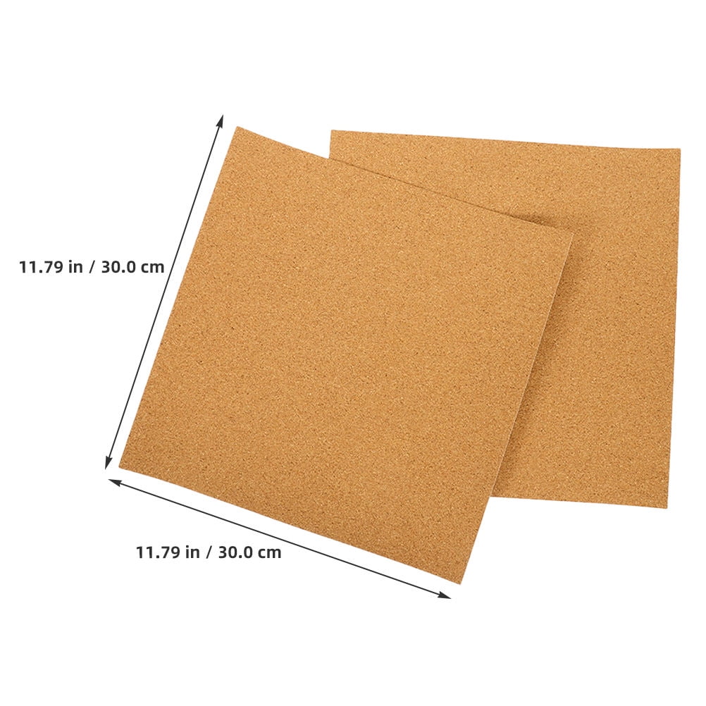 HOOWIFFY 5Pcs Sound Insulation Cork Board Tiles with Self Adhesive Backing for Wall Decor - Image 2