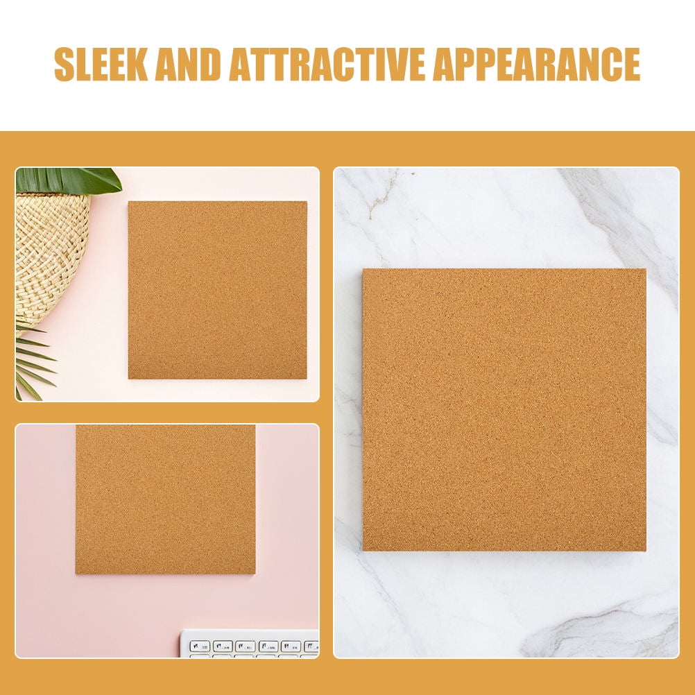 HOOWIFFY 5Pcs Sound Insulation Cork Board Tiles with Self Adhesive Backing for Wall Decor - Image 3