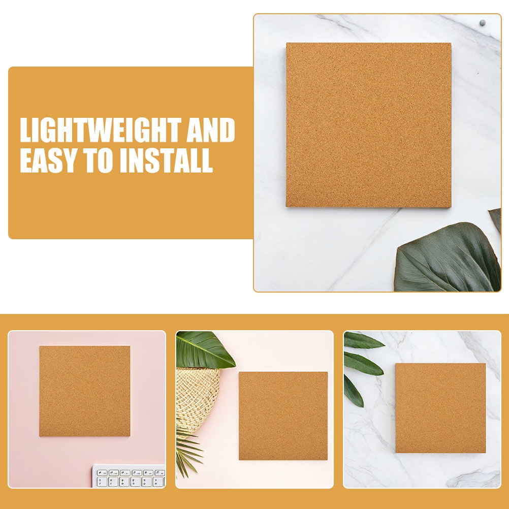 HOOWIFFY 5Pcs Sound Insulation Cork Board Tiles with Self Adhesive Backing for Wall Decor - Image 6