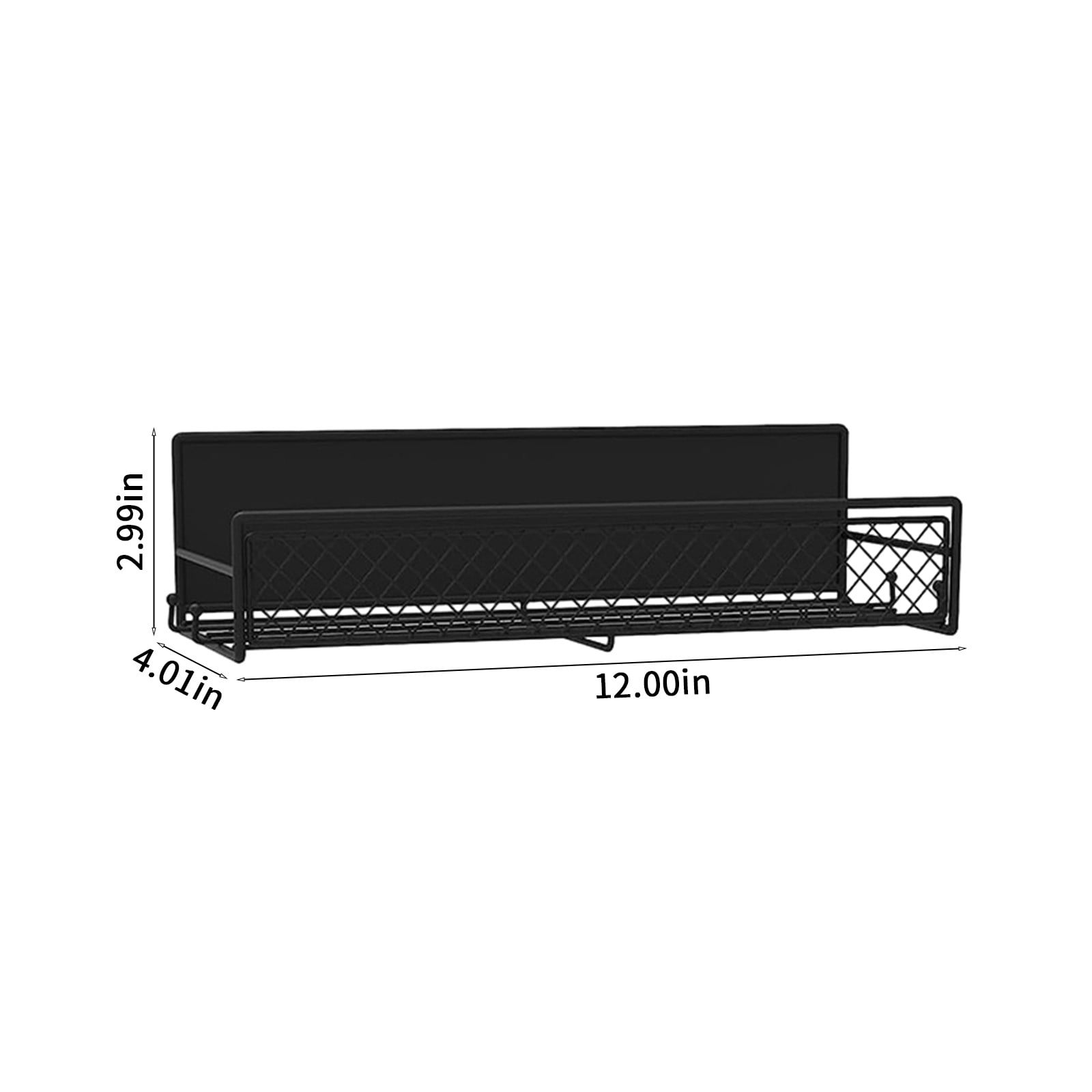 Darzheoy Magnetic Spice Rack Organizer Mesh Design for Refrigerator Oven, Black Storage Rack for Kitchen Spices Condiments, Easy Install Fridge Organizer Black - Image 3