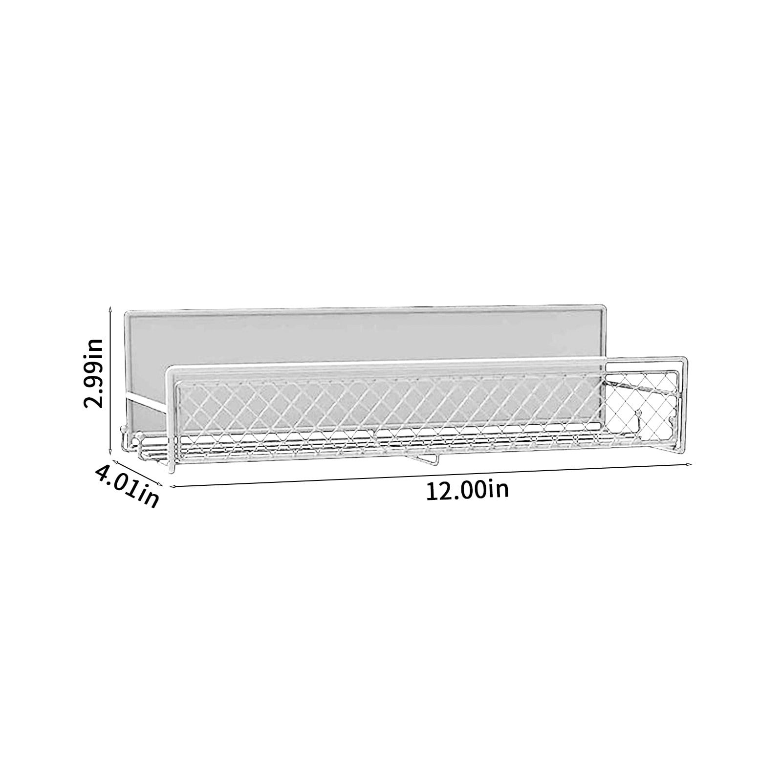 Darzheoy Magnetic Spice Rack Organizer Mesh Design for Refrigerator Oven, Black Storage Rack for Kitchen Spices Condiments, Easy Install Fridge Organizer White - Image 3