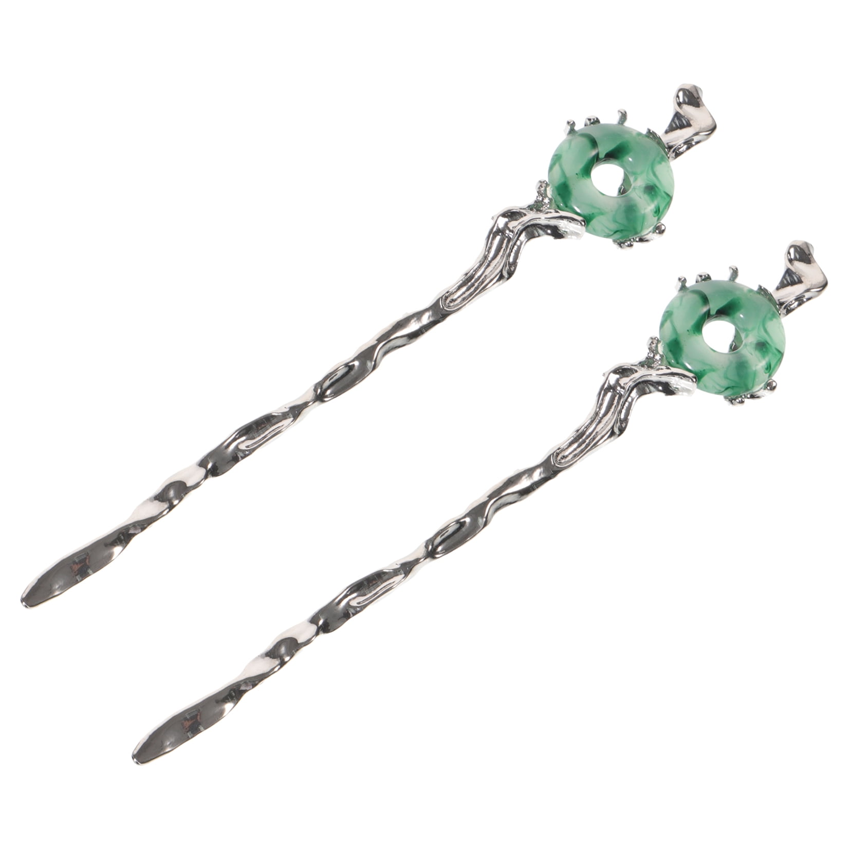 HOOWIFFY 2pcs Silver Hair Chopstick Vintage Hair Sticks Women for Night Out and Recital - Image 4