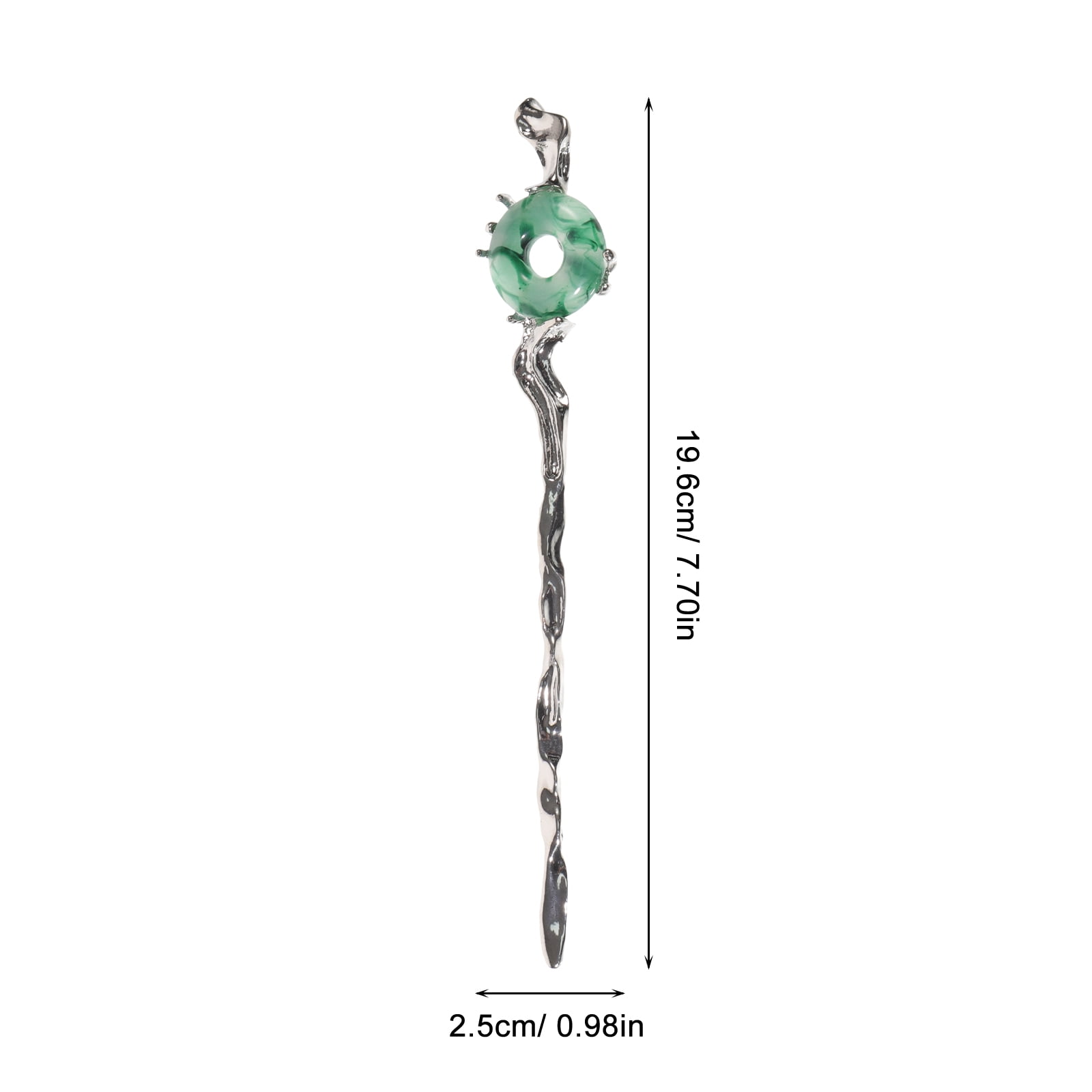 HOOWIFFY 2pcs Silver Hair Chopstick Vintage Hair Sticks Women for Night Out and Recital - Image 5