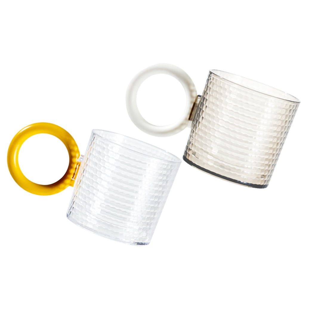 HOOWIFFY 2Pcs Reusable Bathroom Mouthwash Cups with Handle Large Capacity As Material Drinking Tumblers - Image 5