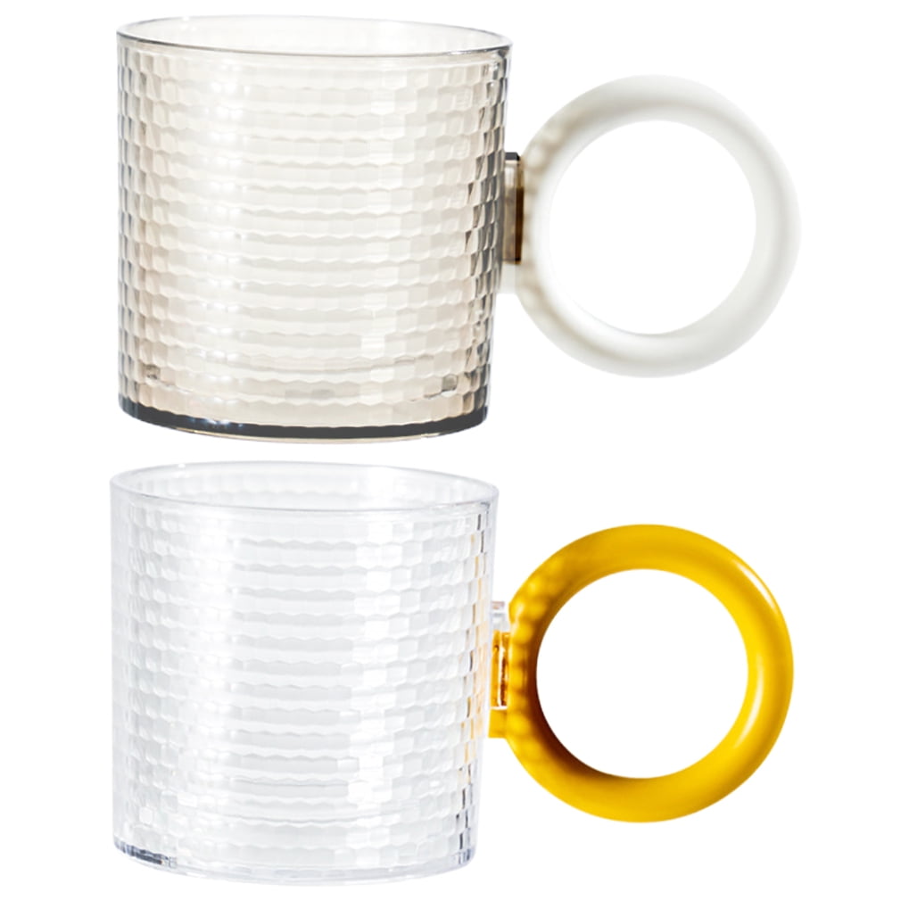 HOOWIFFY 2Pcs Reusable Bathroom Mouthwash Cups with Handle Large Capacity As Material Drinking Tumblers - Image 6