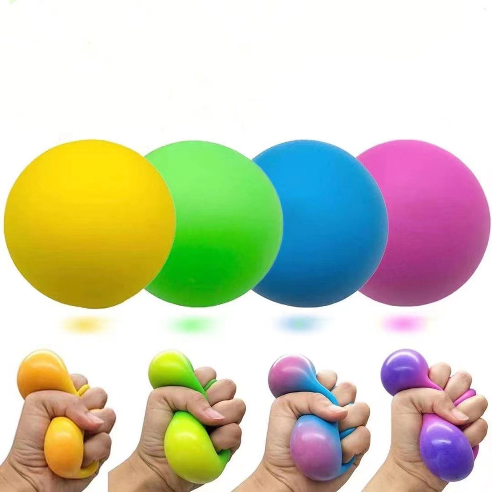 Darzheoy Squeeze Glitter Ducks Fidget Toys Pack Stress Relief Sensory Toys for Kids Adults Anxiety Relief Squeeze Toys (Random, 1pc) Multicolor - Image 1