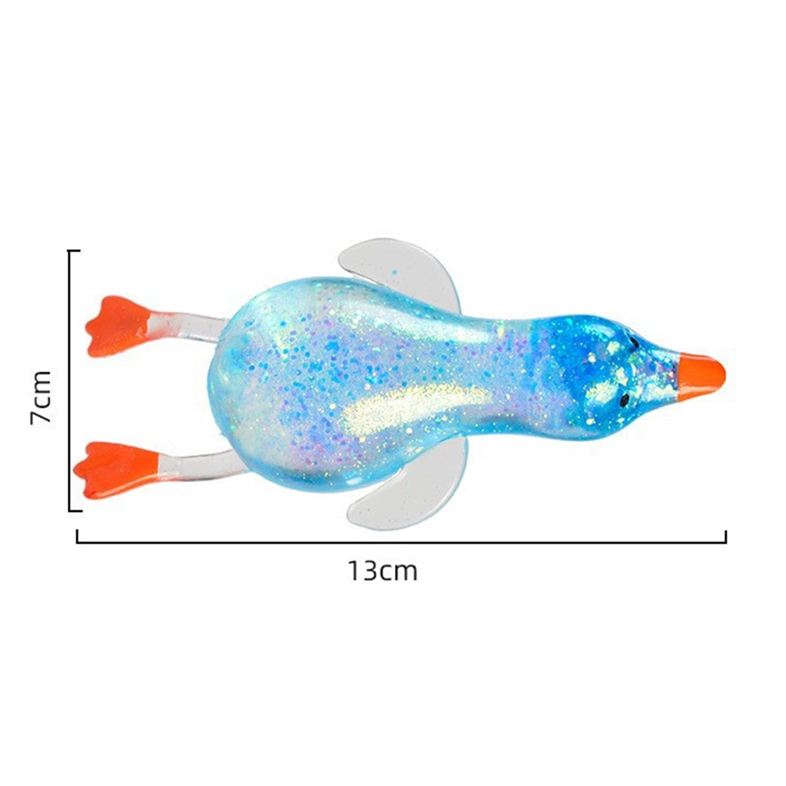 Darzheoy Squeeze Glitter Ducks Fidget Toys Pack Stress Relief Sensory Toys for Kids Adults Anxiety Relief Squeeze Toys (Random, 1pc) N - Image 5