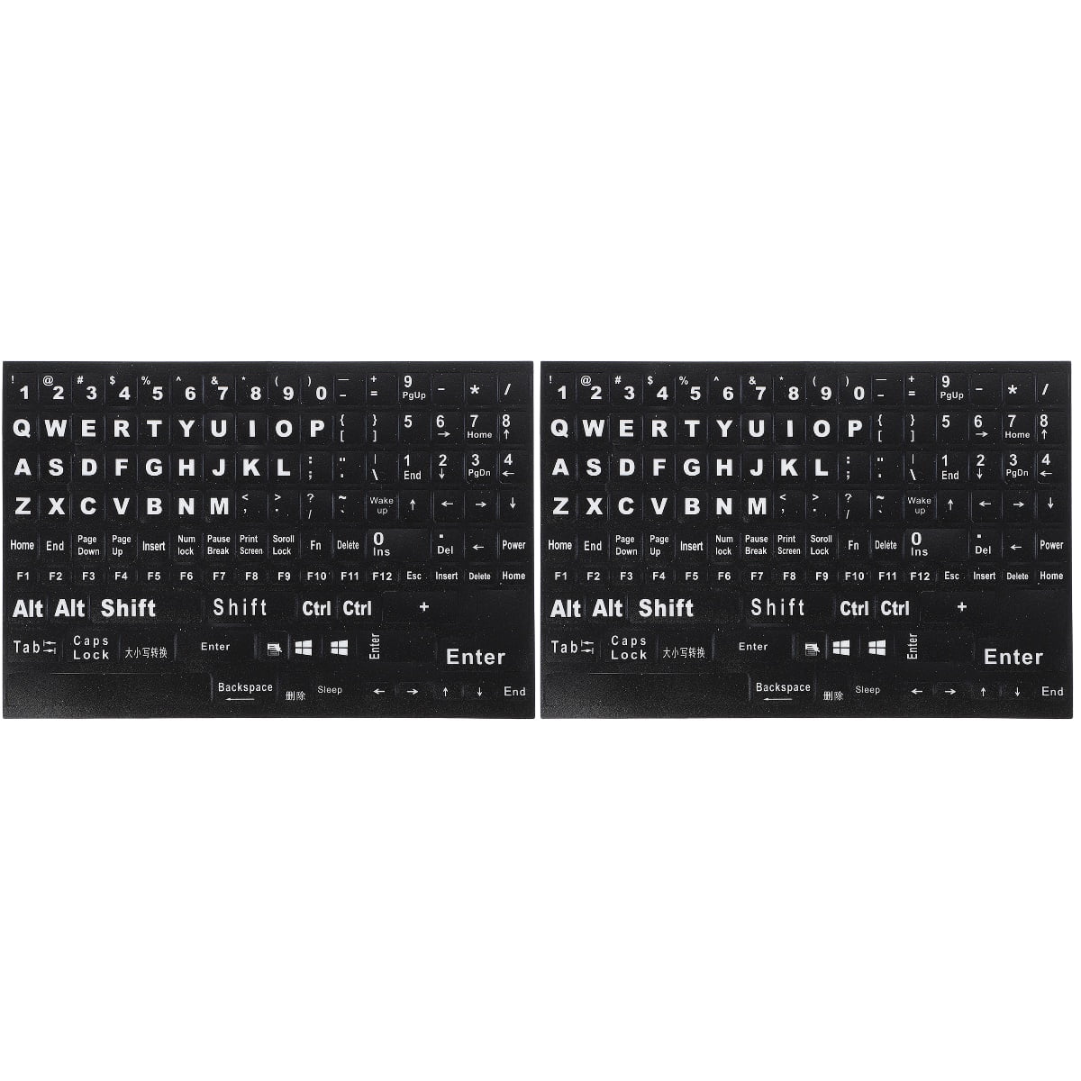 HOOWIFFY Hoowiffy Black Keyboard Stickers for Home Perfect Fit Easy Apply - Image 1