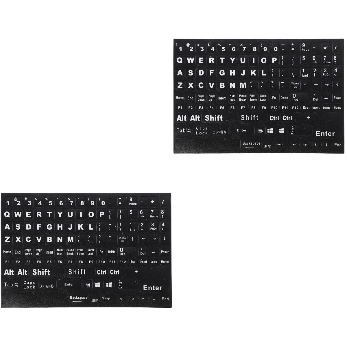 HOOWIFFY Hoowiffy Black Keyboard Stickers for Home Perfect Fit Easy Apply - Image 2