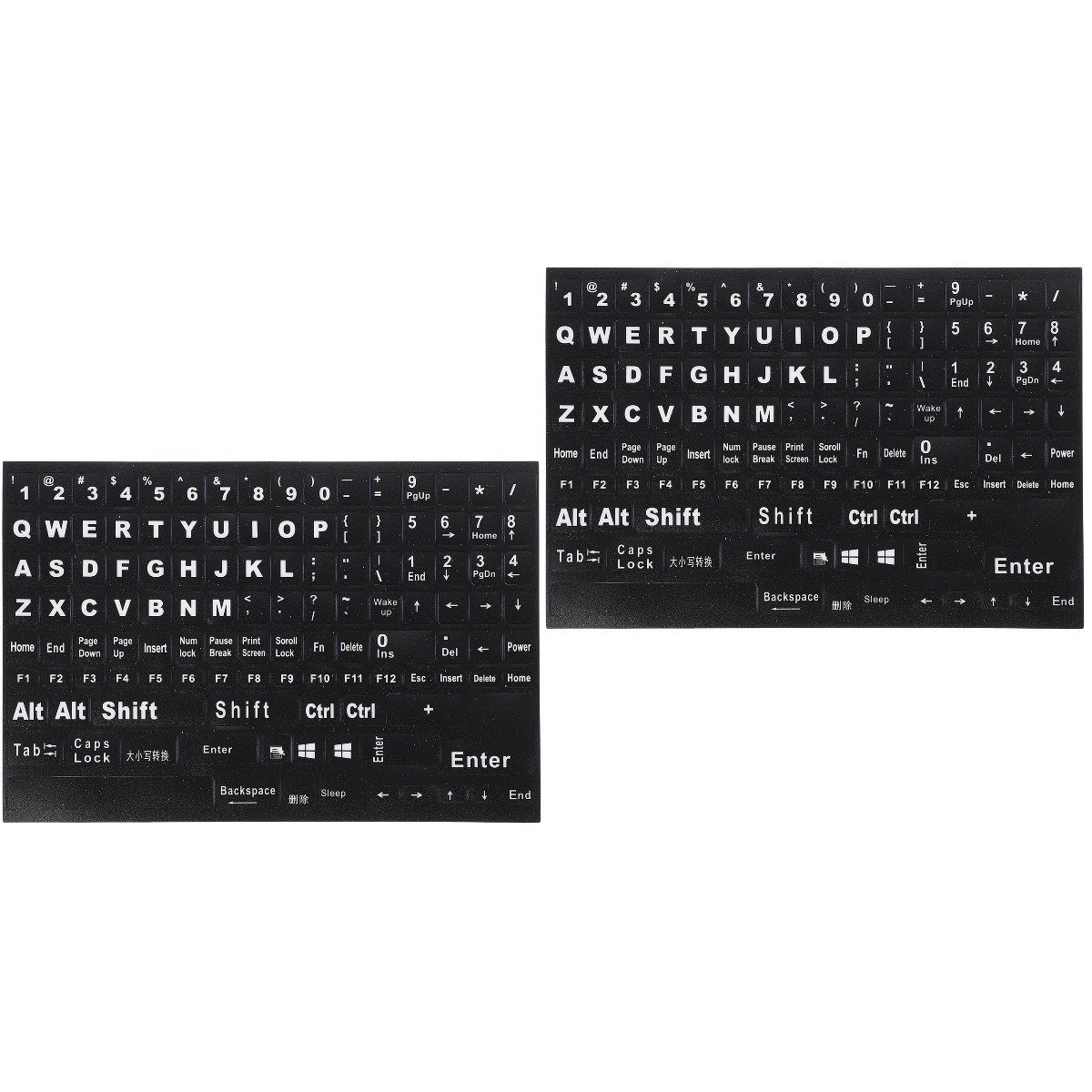 HOOWIFFY Hoowiffy Black Keyboard Stickers for Home Perfect Fit Easy Apply - Image 3