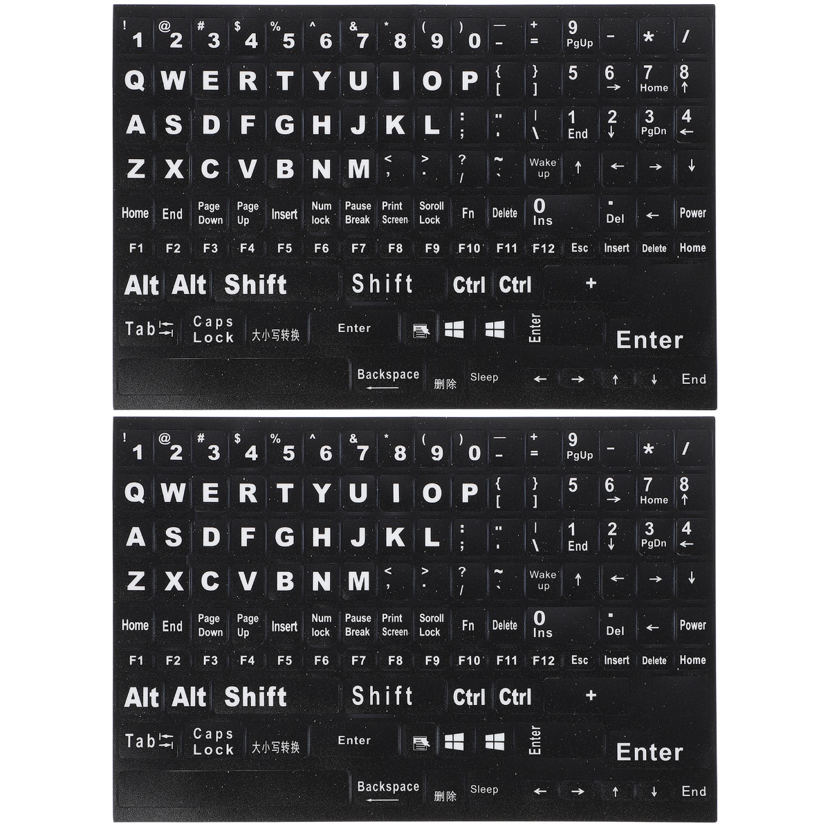 HOOWIFFY Hoowiffy Black Keyboard Stickers for Home Perfect Fit Easy Apply - Image 4