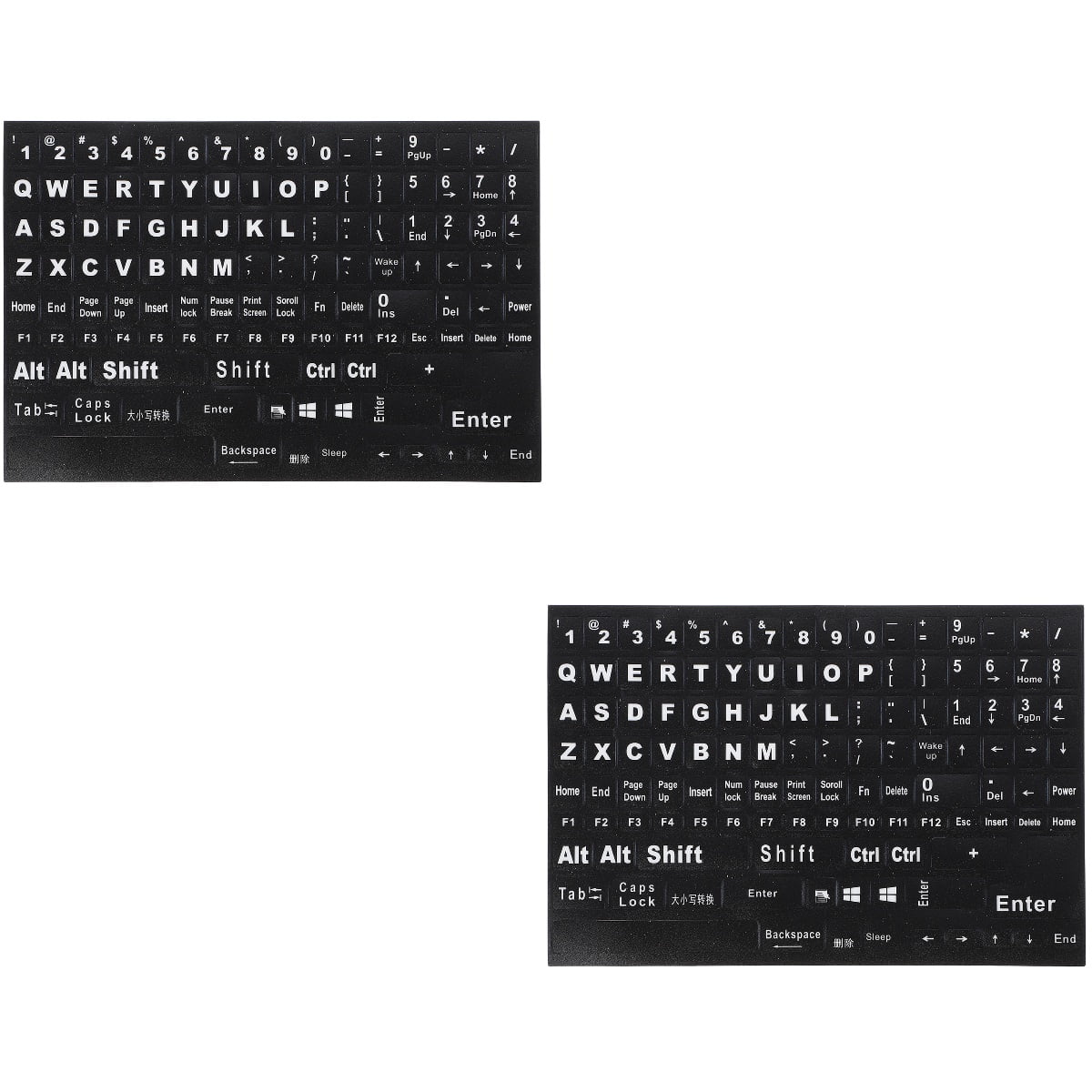 HOOWIFFY Hoowiffy Black Keyboard Stickers for Home Perfect Fit Easy Apply - Image 5