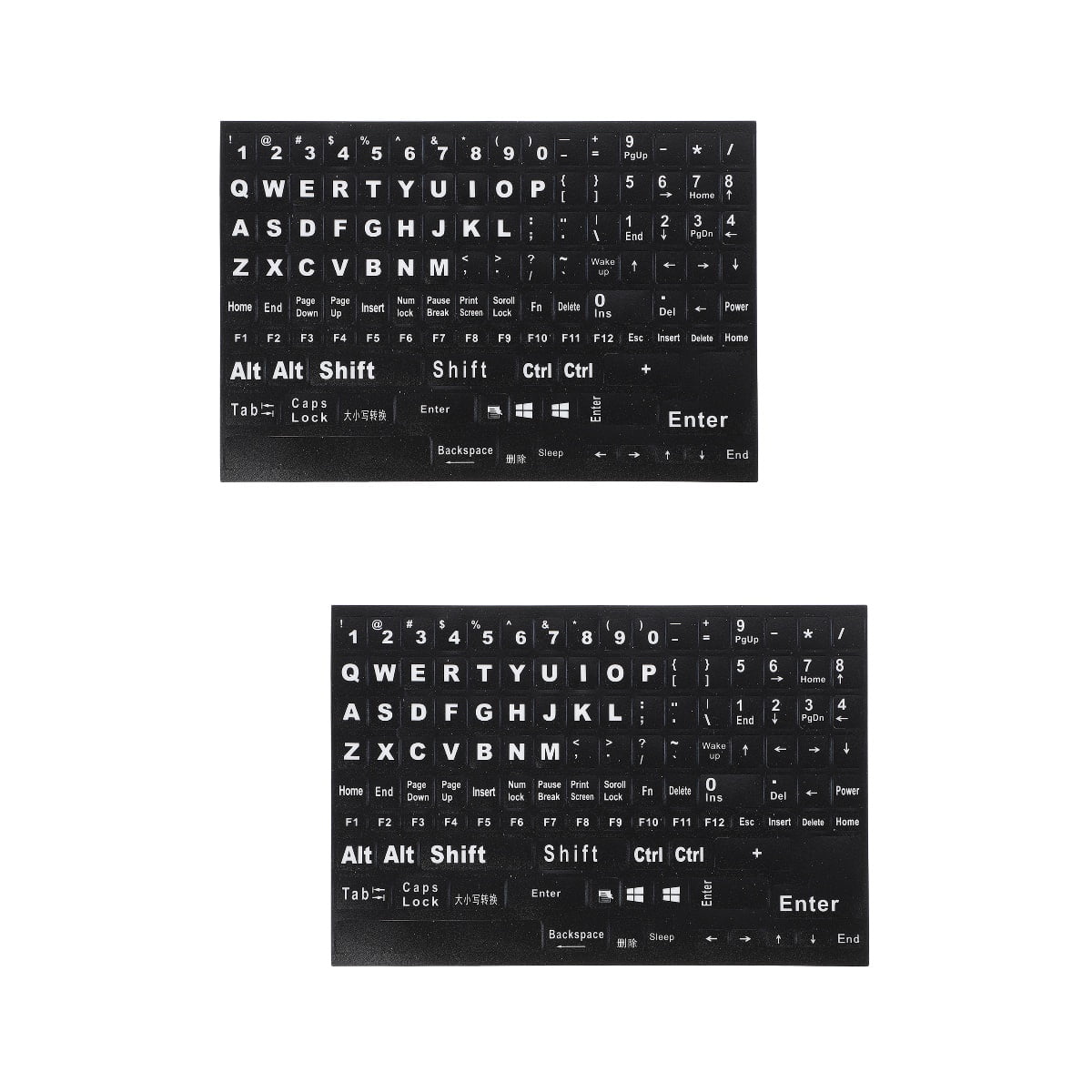 HOOWIFFY Hoowiffy Black Keyboard Stickers for Home Perfect Fit Easy Apply - Image 6