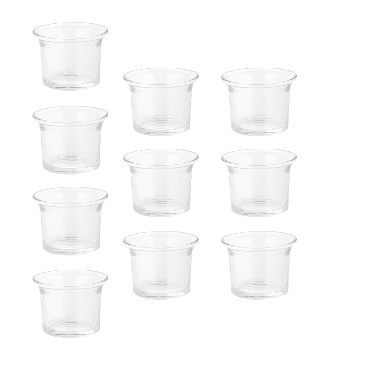 WHAMVOX Clear Glass Votive Candle Holders for Romantic Atmosphere Suitable for Home Decor Party Wedding 10 Pieces - Image 2