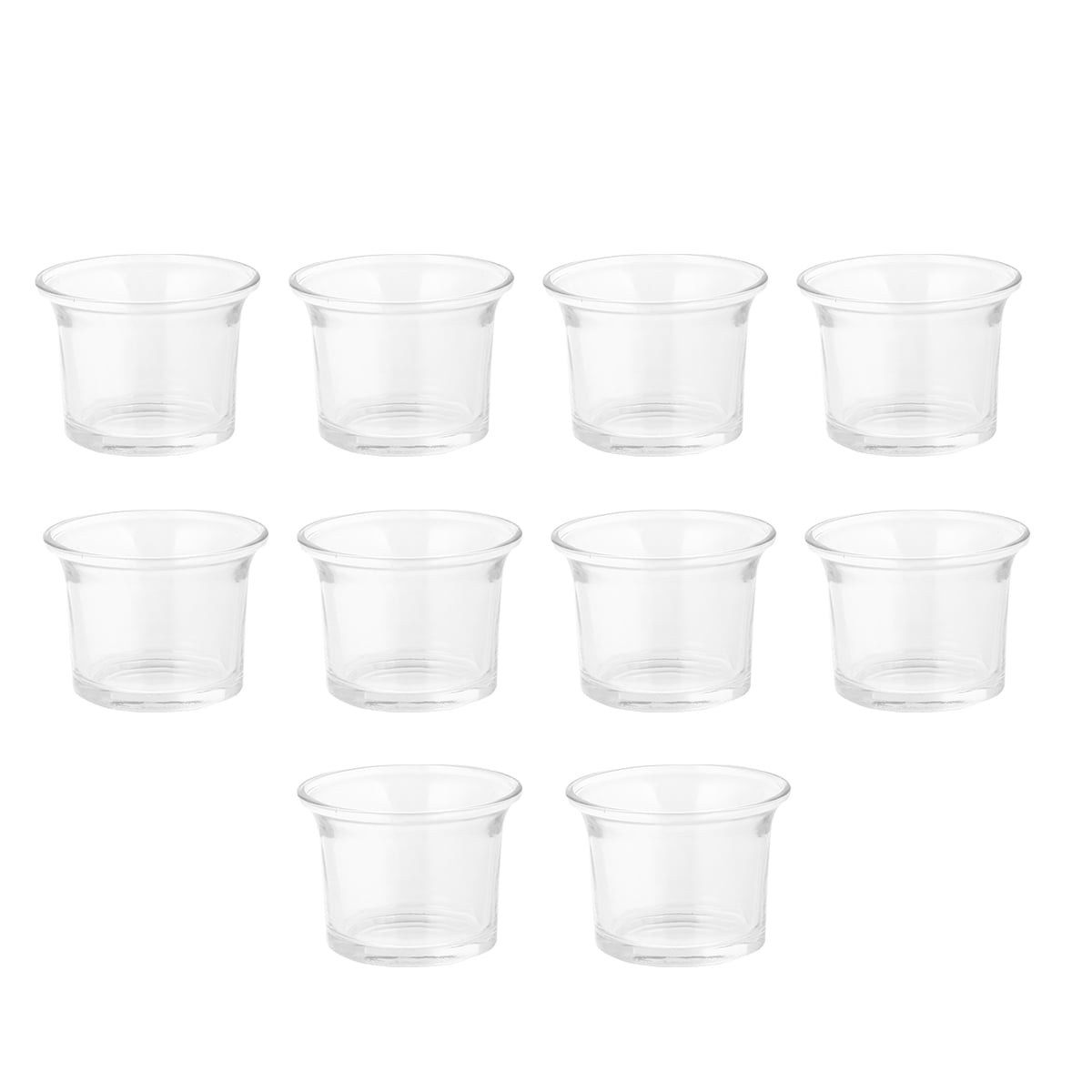 WHAMVOX Clear Glass Votive Candle Holders for Romantic Atmosphere Suitable for Home Decor Party Wedding 10 Pieces - Image 3
