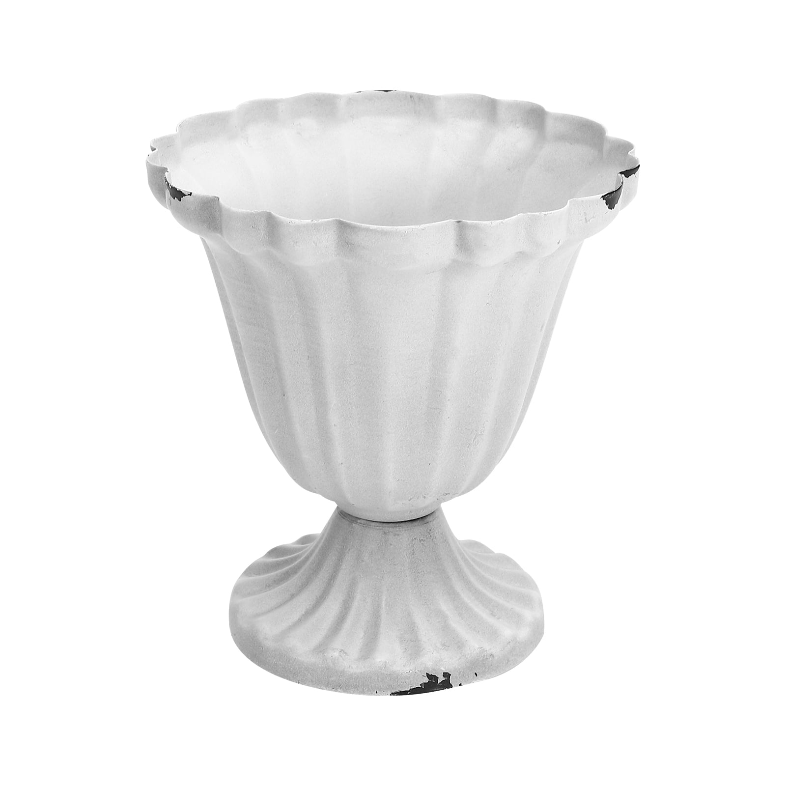 Roman Style Grey Urn Planter Pot for Outdoor Garden, Wedding Decor, Tall Modern Flower Vase, Cactus Plant Container - Image 1