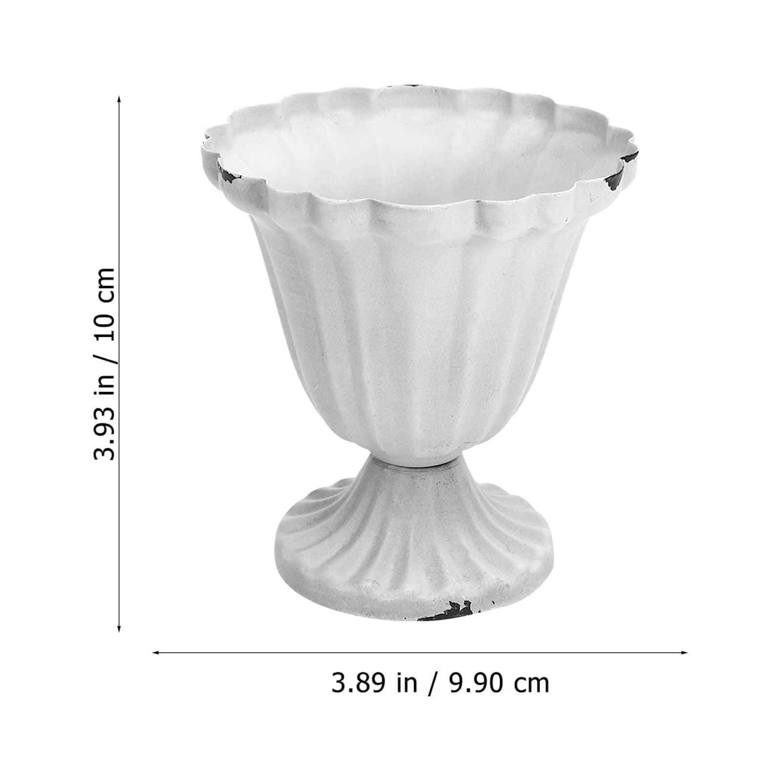 Roman Style Grey Urn Planter Pot for Outdoor Garden, Wedding Decor, Tall Modern Flower Vase, Cactus Plant Container - Image 2