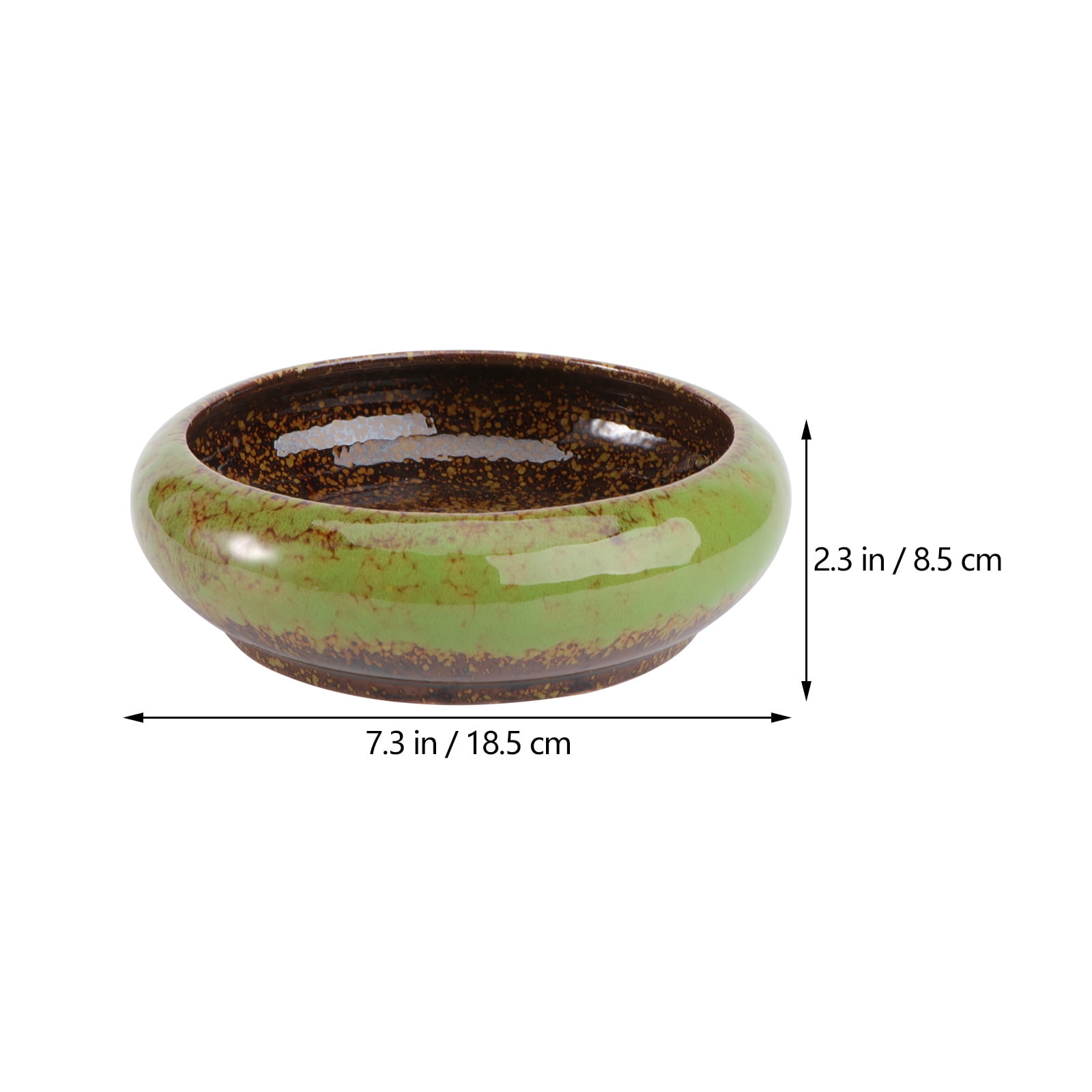 HOOWIFFY Green Ceramic Flower Pot, Hydroponic Planter for Indoor and Outdoor Garden Decor - Image 8