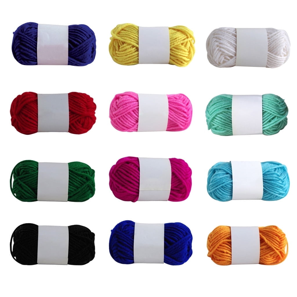 Chmadoxn Acrylic Yarn 10g Multicolored Yarn 12 Pieces - Image 1