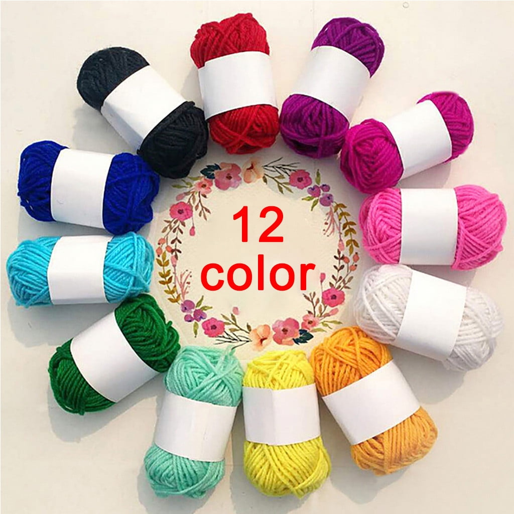 Chmadoxn Acrylic Yarn 10g Multicolored Yarn 12 Pieces - Image 5