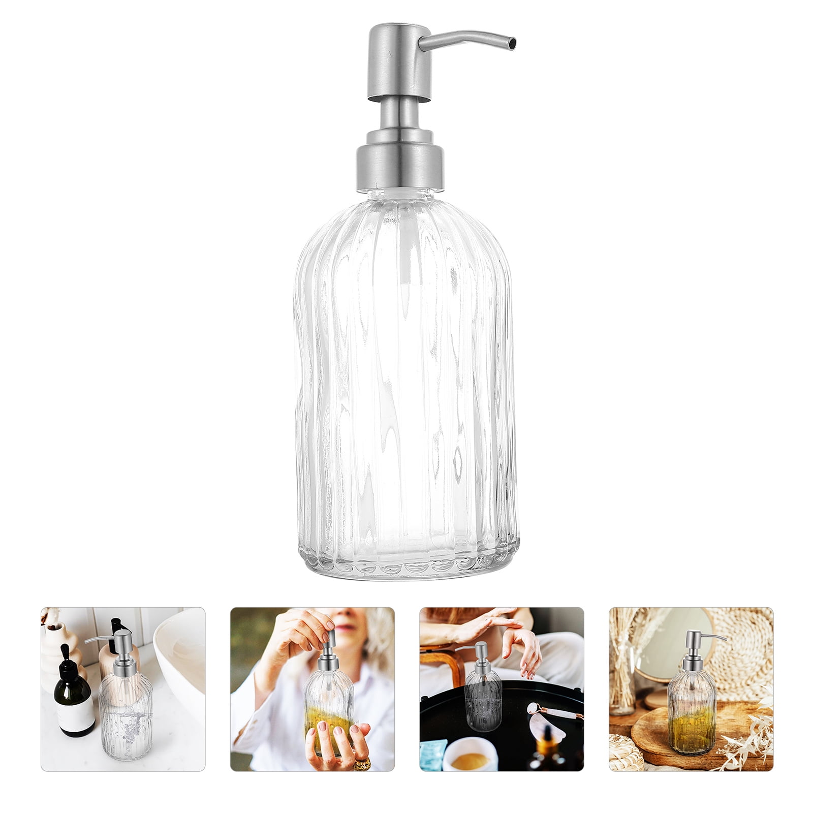 HOOWIFFY shower gel dispenser bottle Lotion Bottle Glass Reusability Household Users Home 1Pcs - Image 5