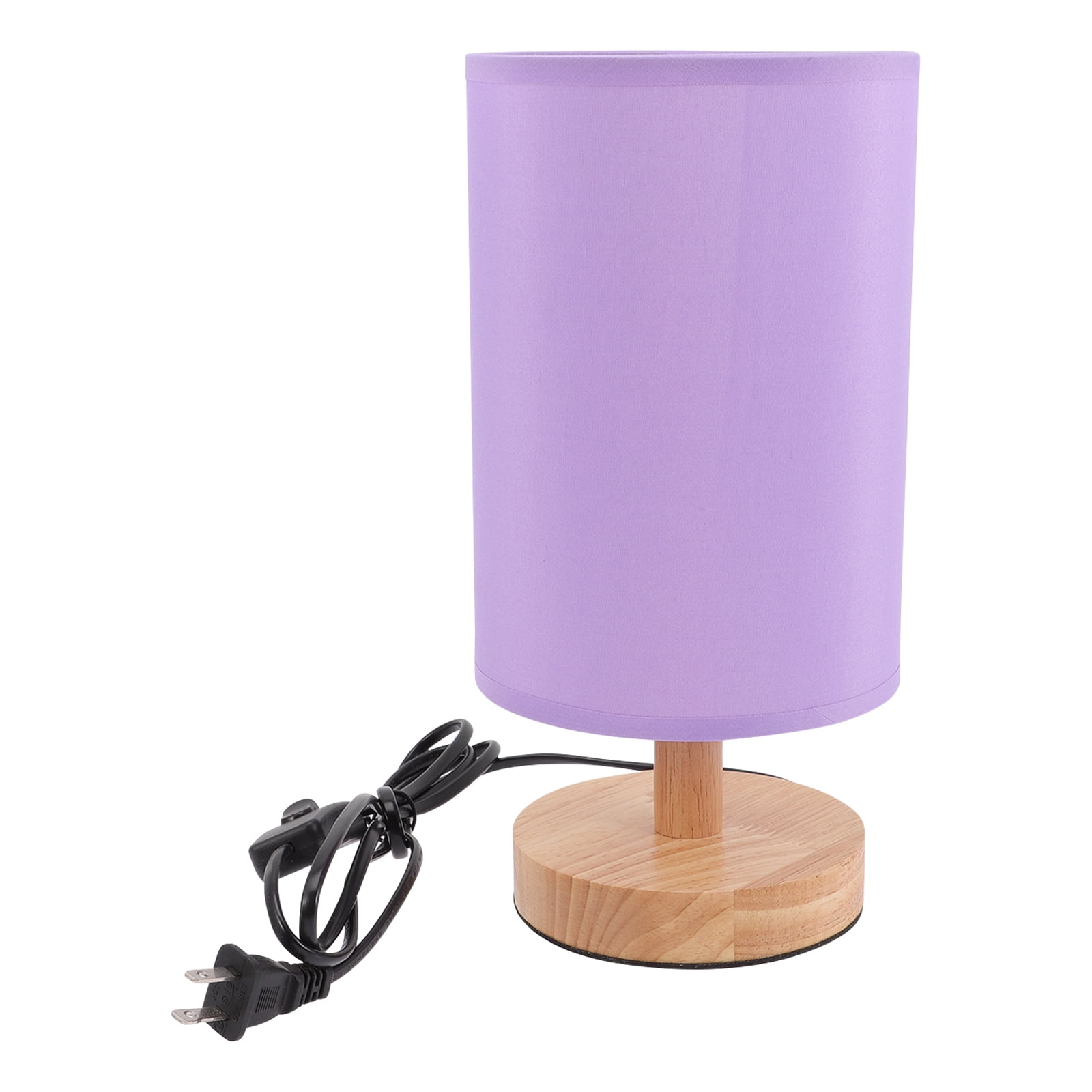 SKISUNO Violet Table Lamp for Bedroom with Cloth and Iron Material Modern Style Decorative Light 6.3 inches - Image 1